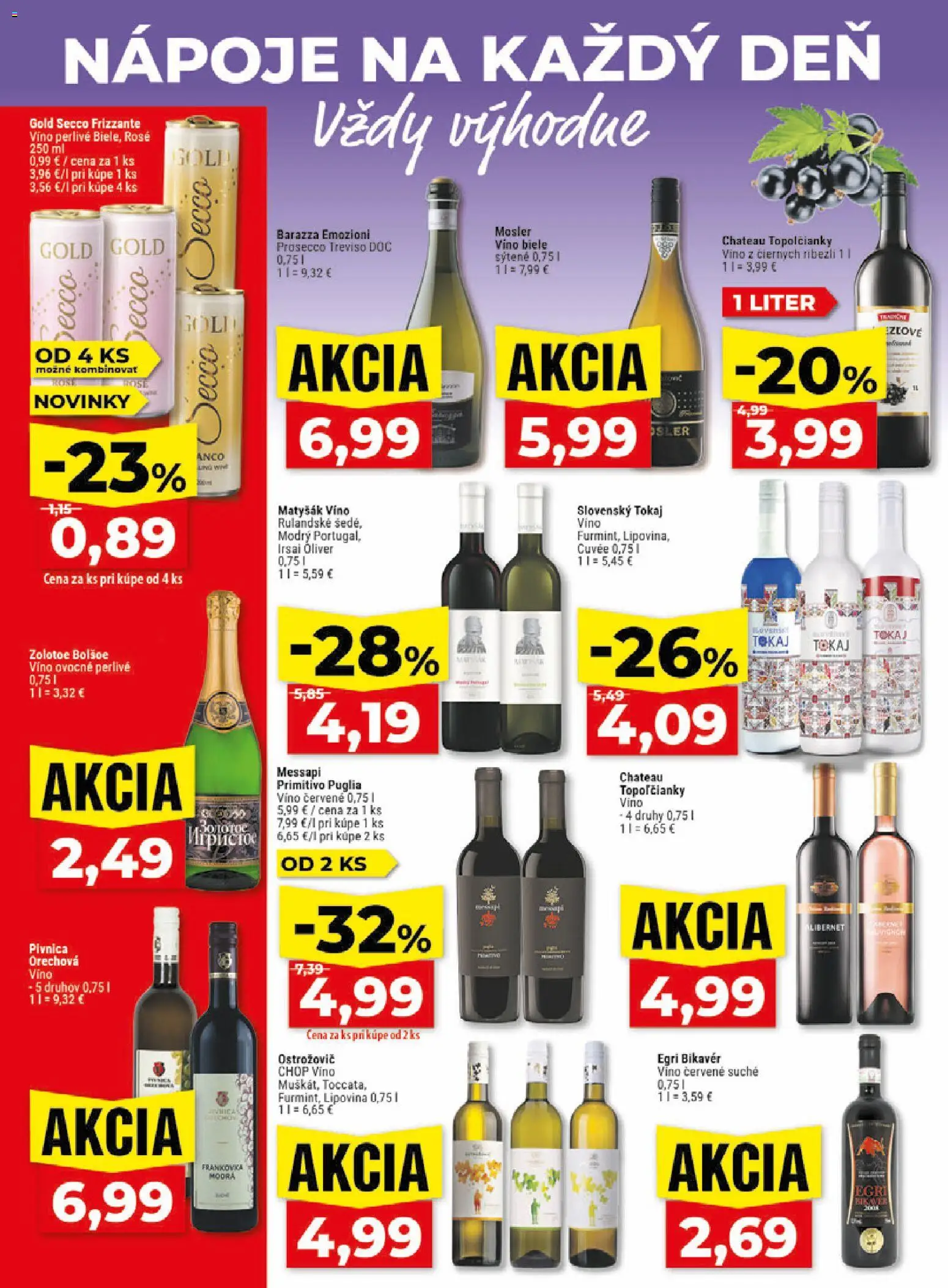 Nové Klas akcie – leták je platný od 20.07.2026 | Strana: 21 | Produkty: Víno, Prosecco, Nápoje