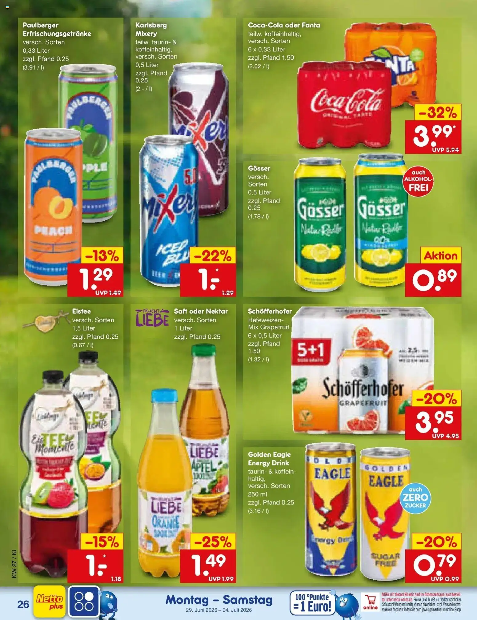 Netto Marken-Discount Prospekt Oberhaid – gültig ab 28.06.2026 | Seite: 38 | Produkte: Fanta, Energy, Äpfel, Grapefruit