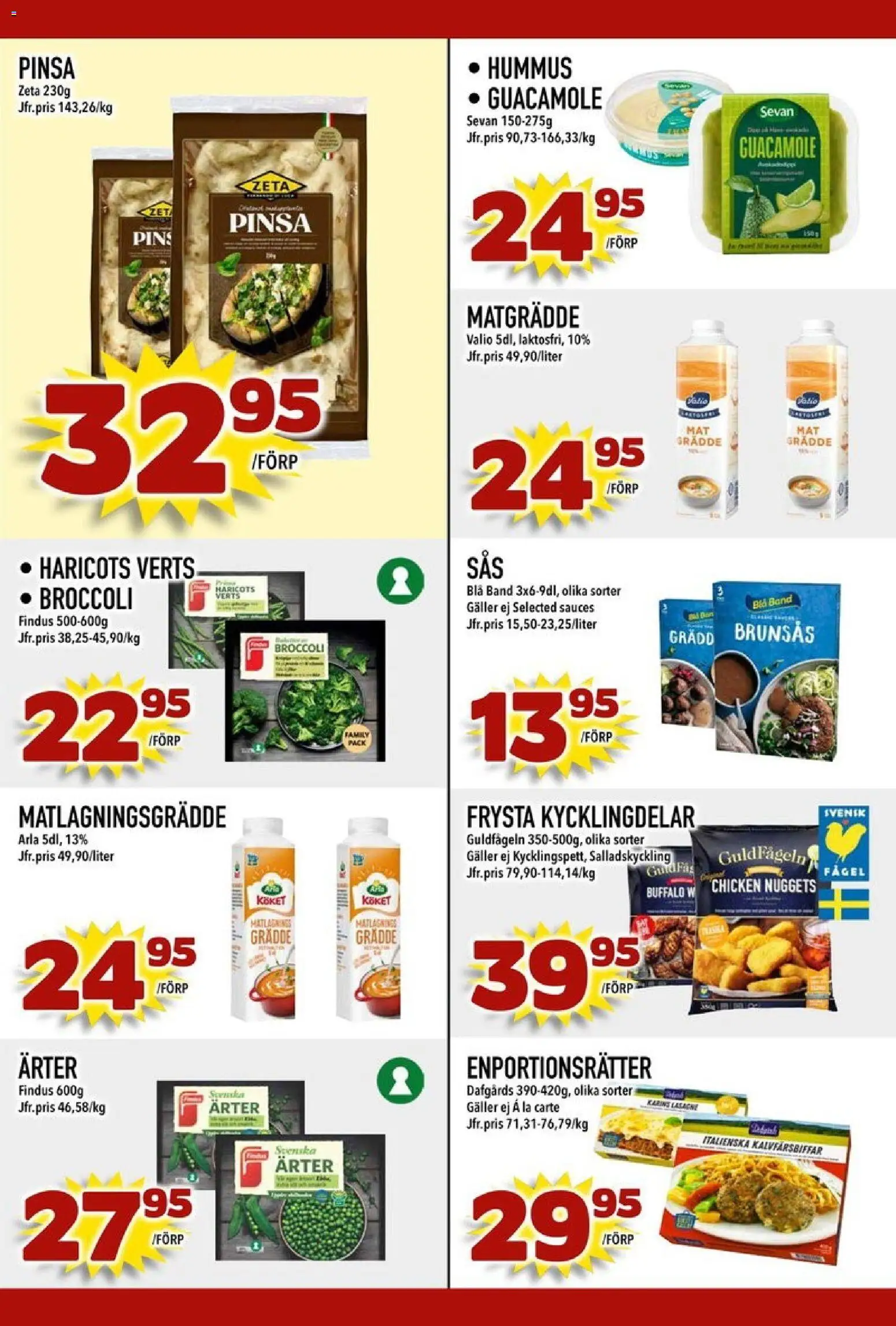 Din Mat reklamblad aktuell från 21/09/2026 | Sida: 5 | Produkter: Galler, Haricots verts, Grädde, Matlagningsgrädde