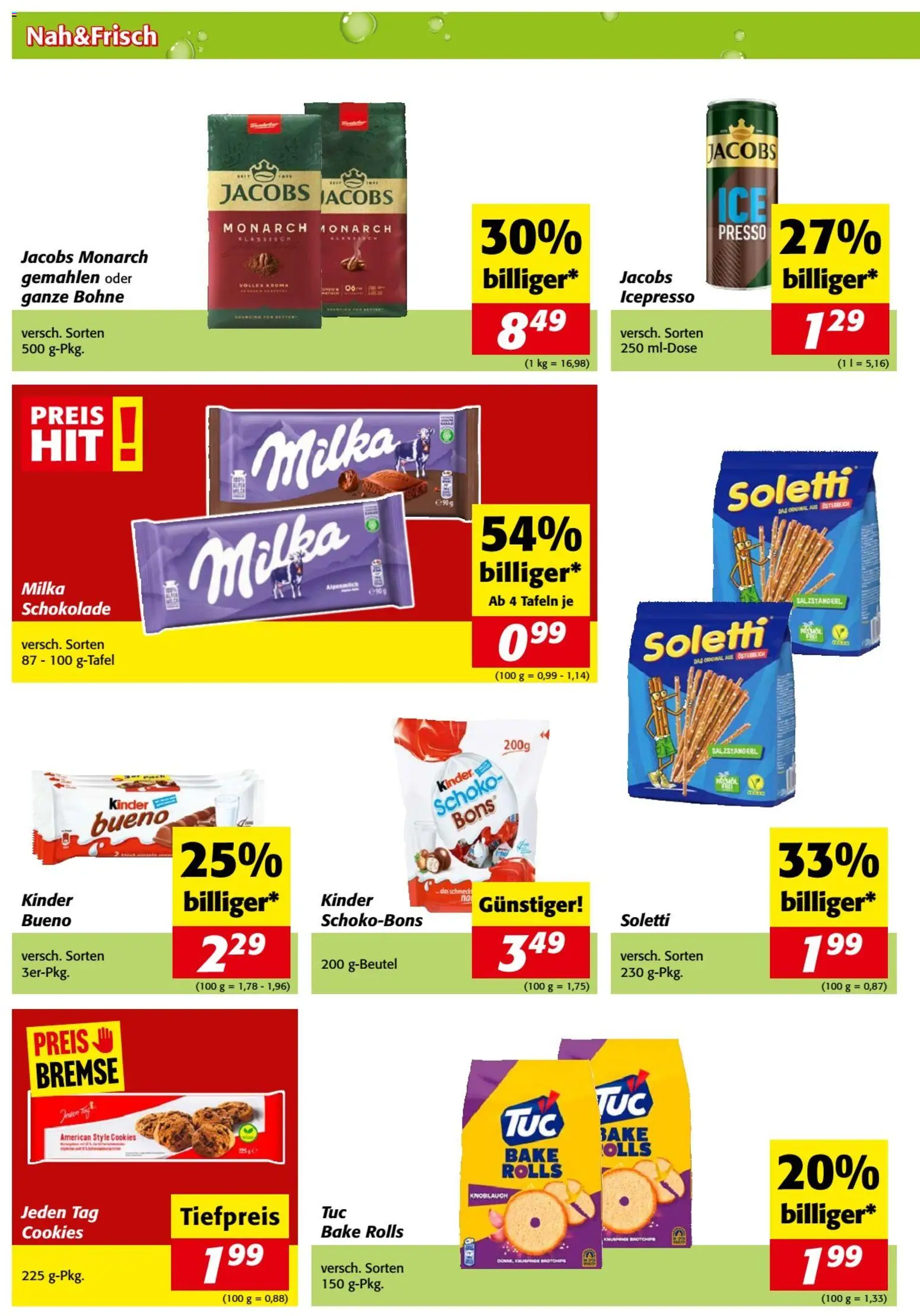 Nah und Frisch Flugblatt gültig ab 08.07.2026 | Seite: 6 | Produkte: Knoblauch, Schokolade