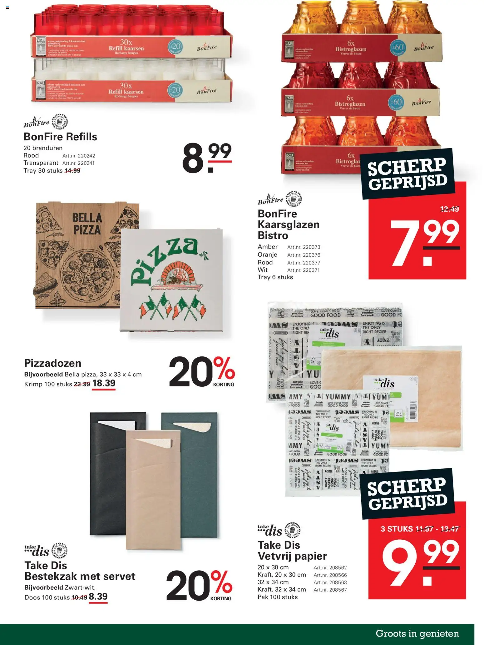 {H1} | Pagina: 9 | Producten: Aas, Papier, Kaarsen, Servet