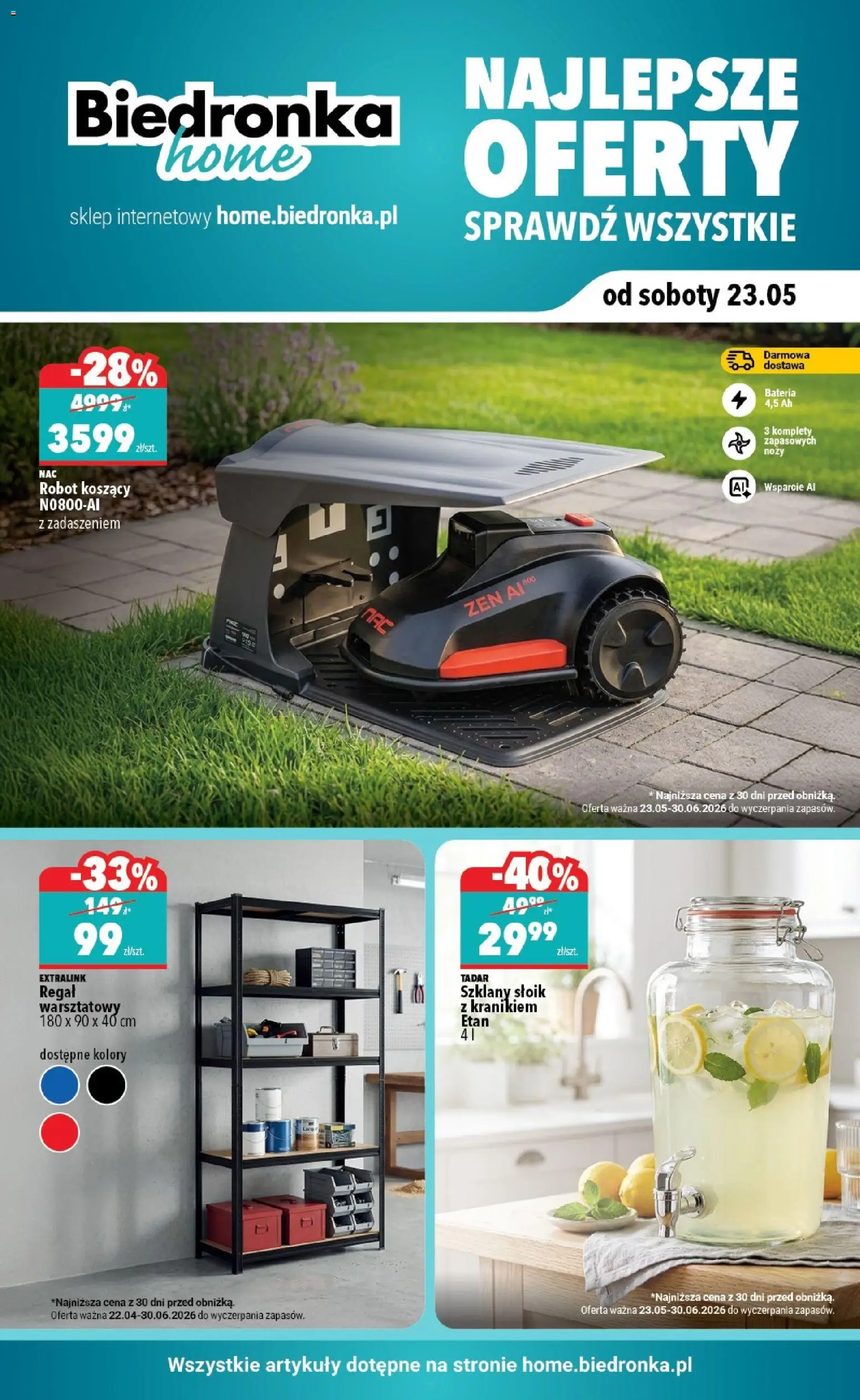 Biedronka Polsko leták - Home od 23.05.2026 | Strana: 1 | Produkty: Robot, Regál