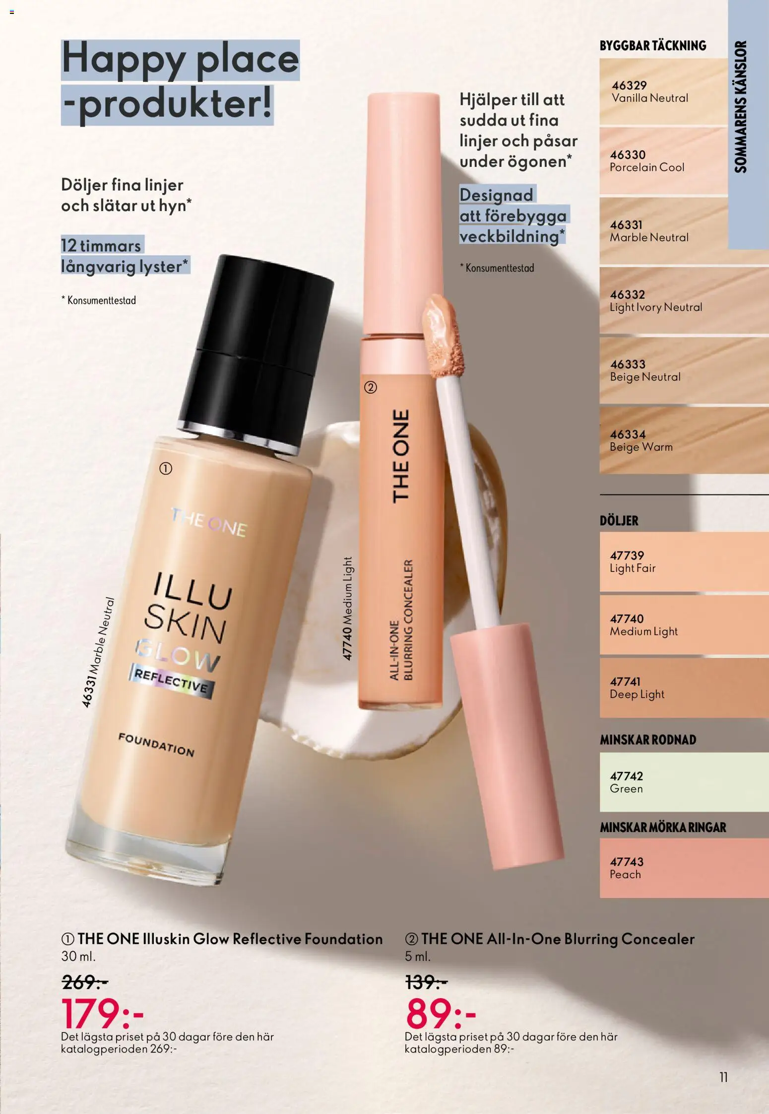 Oriflame reklamblad aktuell från 03.06.2026 | Sida: 11 | Produkter: Concealer, Foundation
