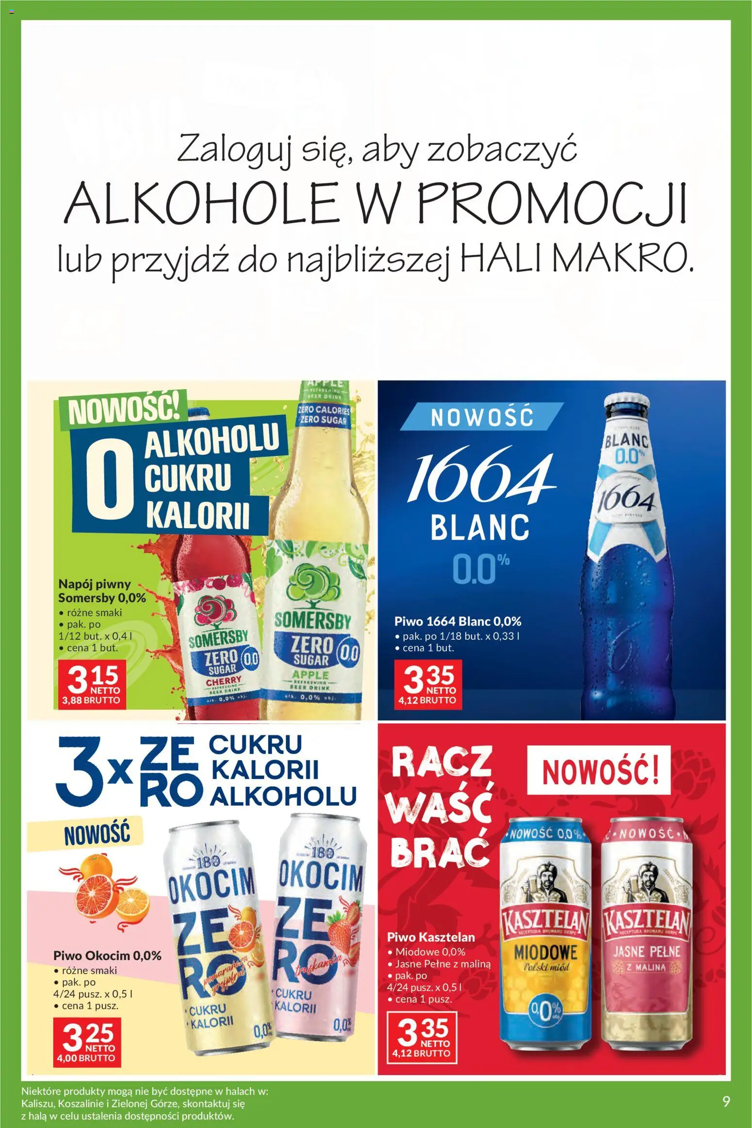 Makro gazetka - Uroczystości od 12.05.2026 | Strona: 9 | Produkty: Malina, Miód, Piwo, Somersby