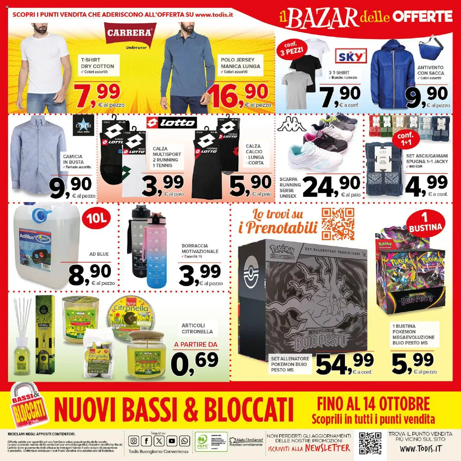 Volantino Todis del 03/09/2026 | Pagina: 24 | Prodotti: Camicia, Citronella, Pesto, Asciugamani