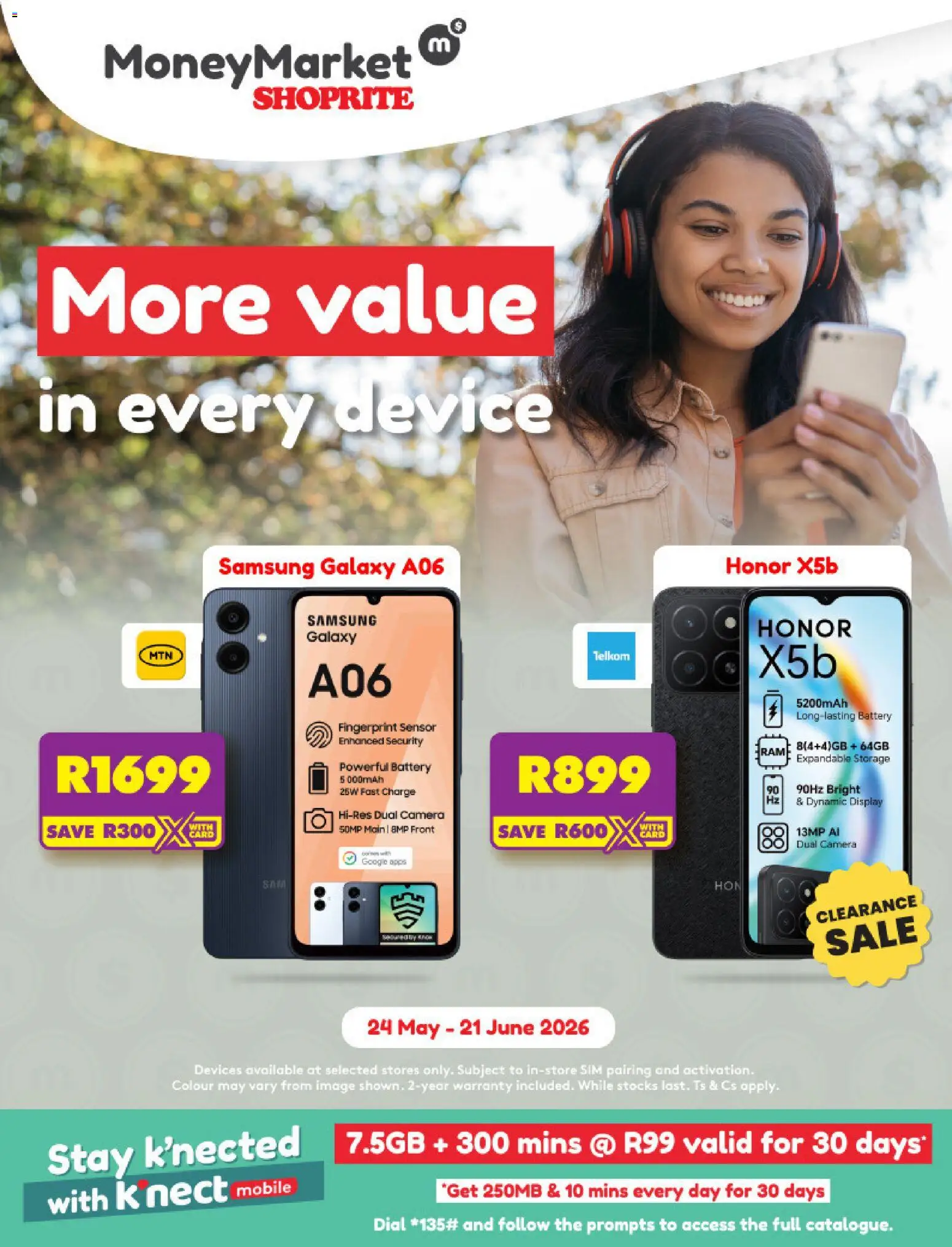 New Shoprite catalogue – valid from 24.05.2026 | Page: 1 | Products: Sim, Smartphone, Camera, Battery