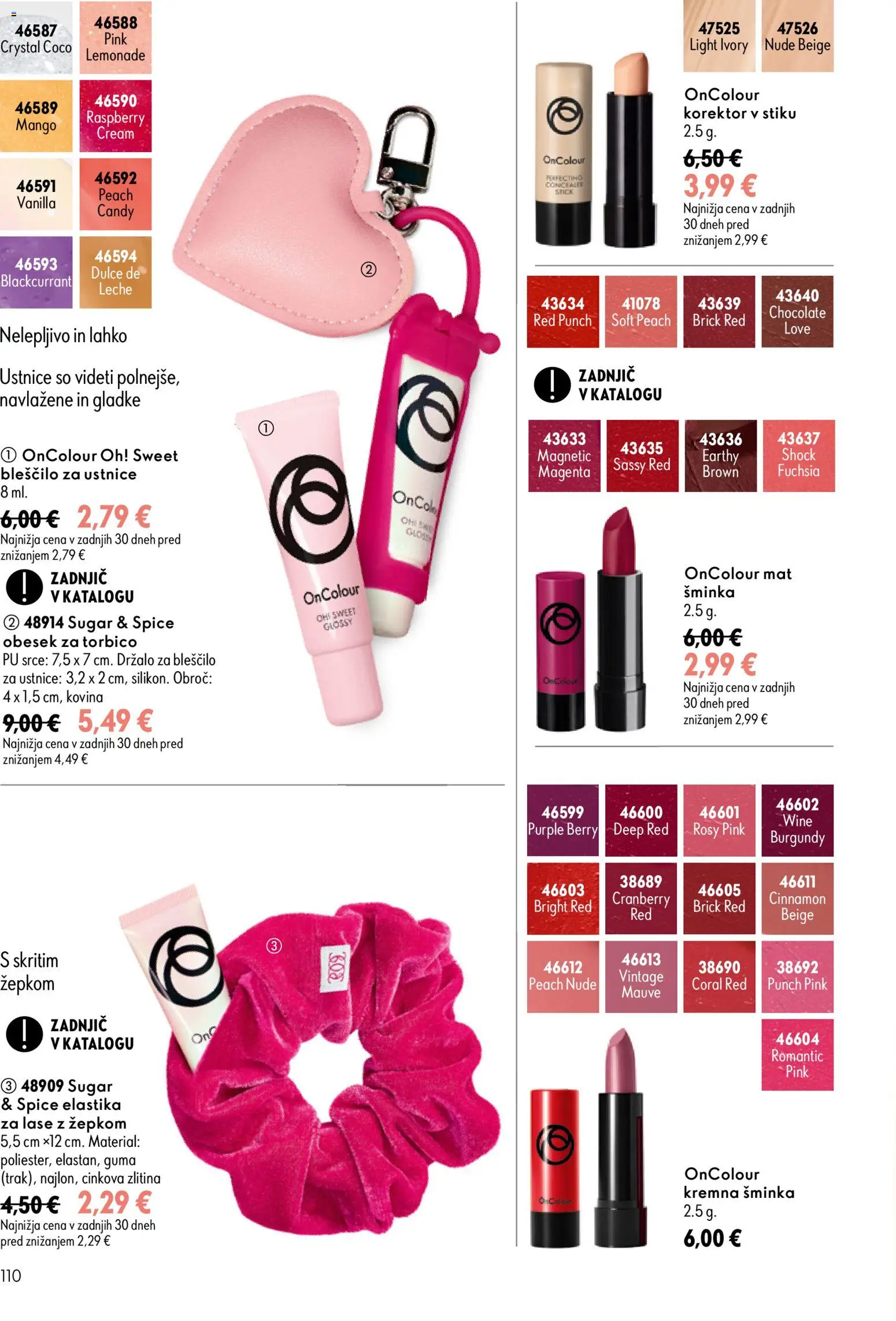 Novi Oriflame katalog ponudbe – veljaven od 16.09.2026 | Stran: 110 | Izdelki: Elastika za lase, Korektor, Blescilo za ustnice, Mango