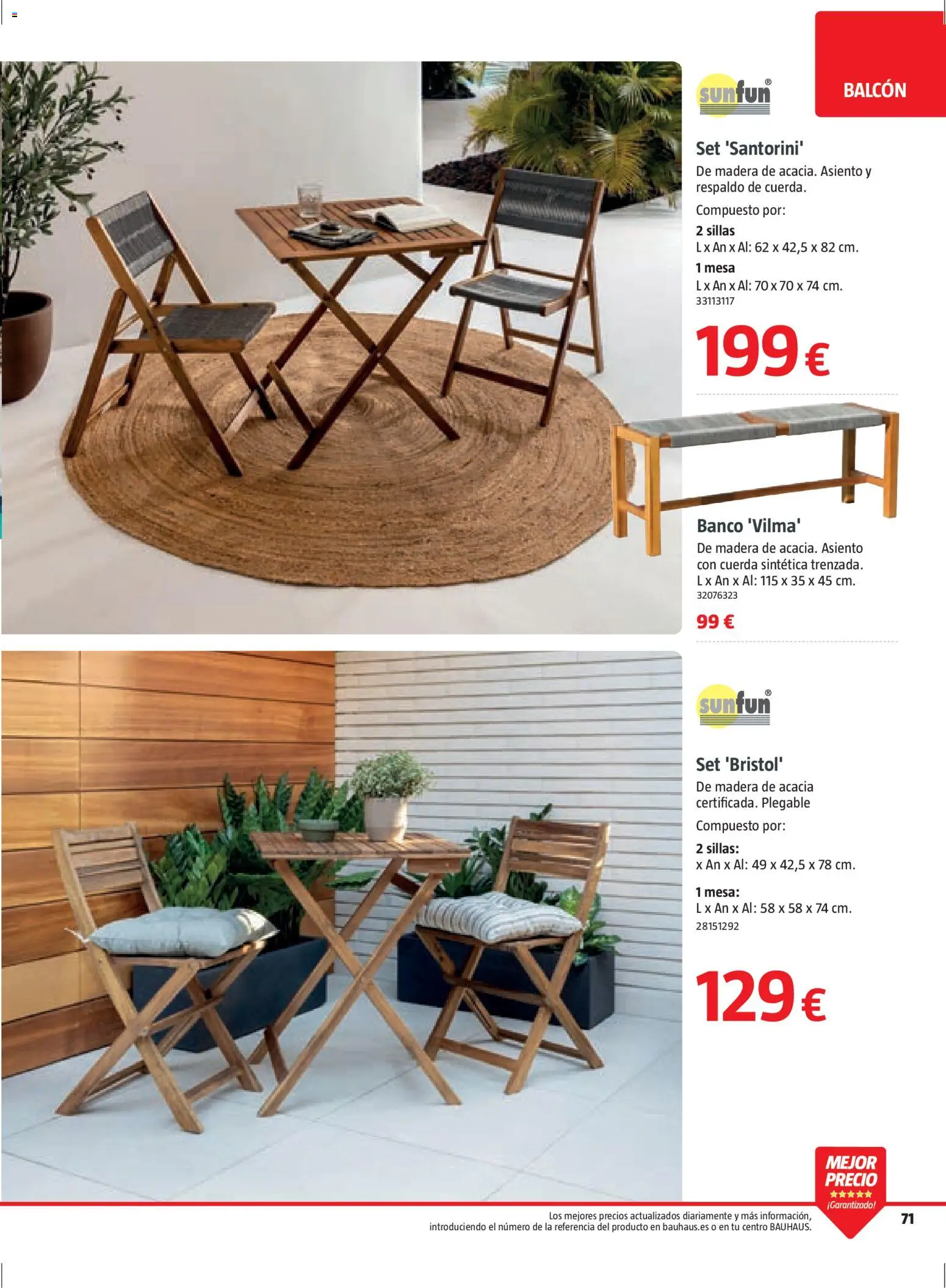 Bauhaus Verano │ válido desde el 16.03.2026 | Página: 71 | Productos: Mesa