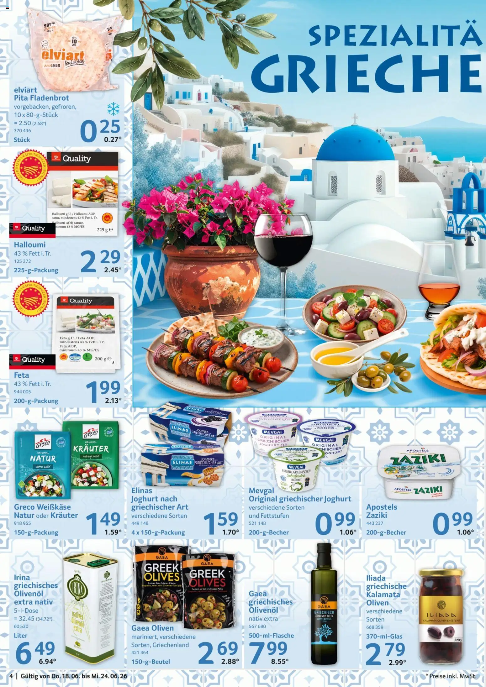 Selgros Prospekt – gültig ab 18.06.2026 | Seite: 4 | Produkte: Feta, Joghurt, Olivenol, Chili