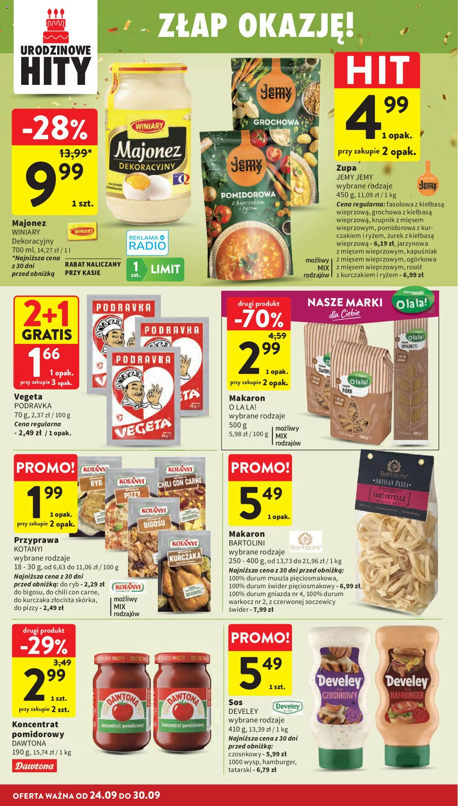 Intermarche gazetka od 24.09.2026 | Strona: 32 | Produkty: Chili, Spaghetti, Hamburger, Tagliatelle