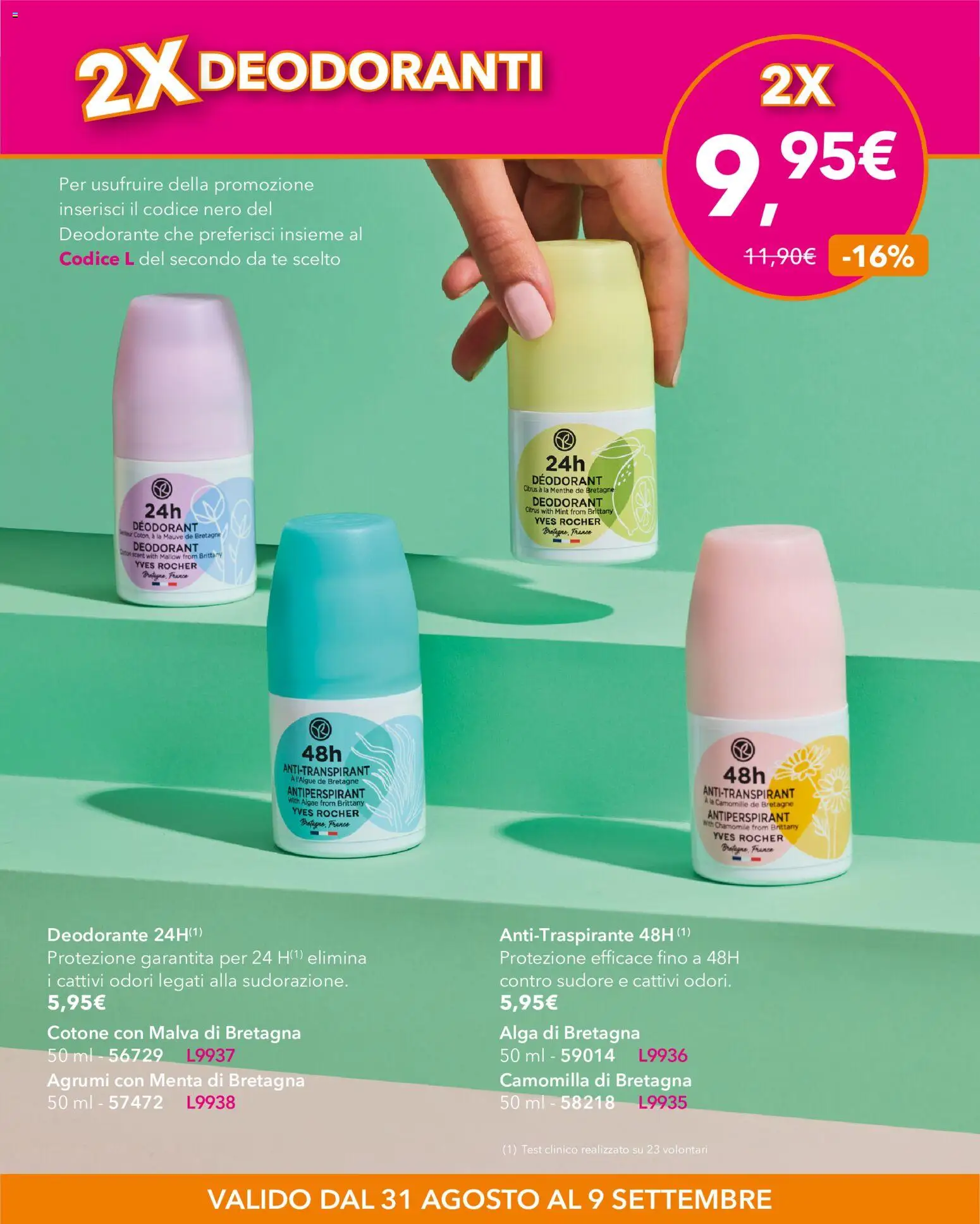 Volantino Yves Rocher del 31/08/2026 | Pagina: 4 | Prodotti: Deodorante, Antitraspirante, Agrumi, Menta
