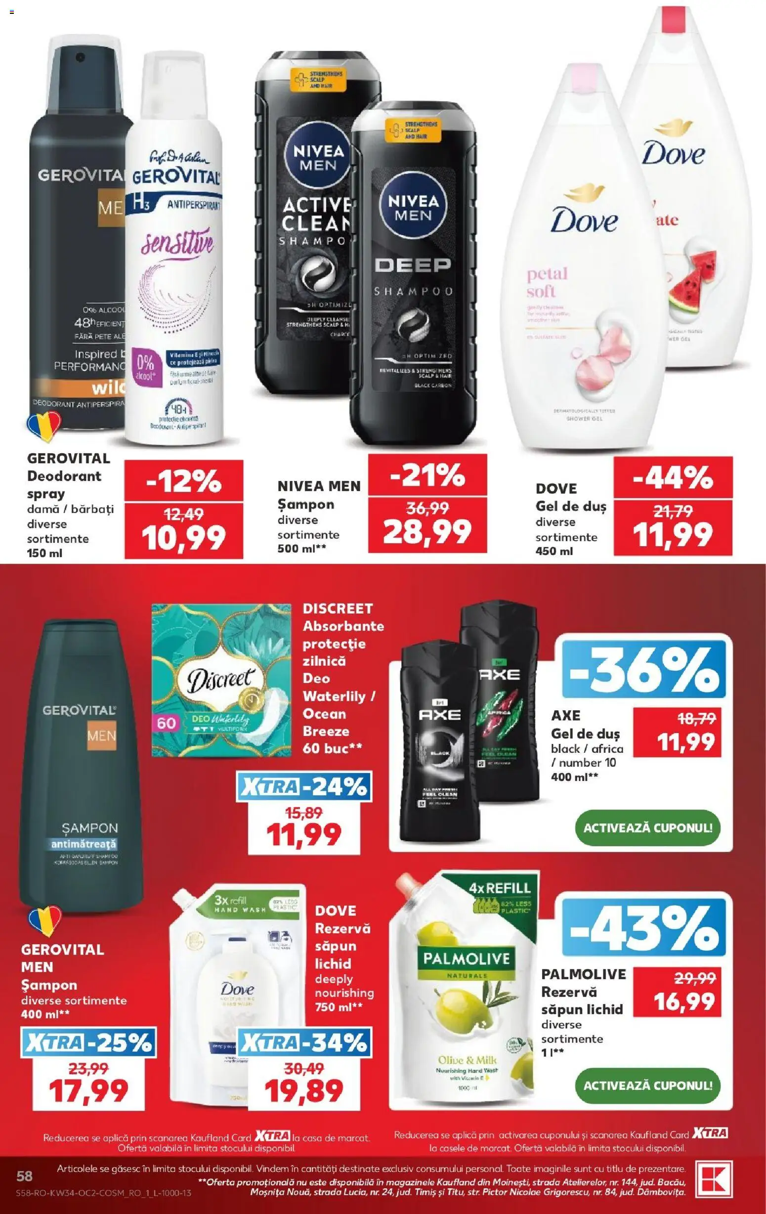 Noul catalog Kaufland – valabil de la 19.08.2026 | Pagină: 58 | Produse: Clean, Aplică, Săpun, Deodorant