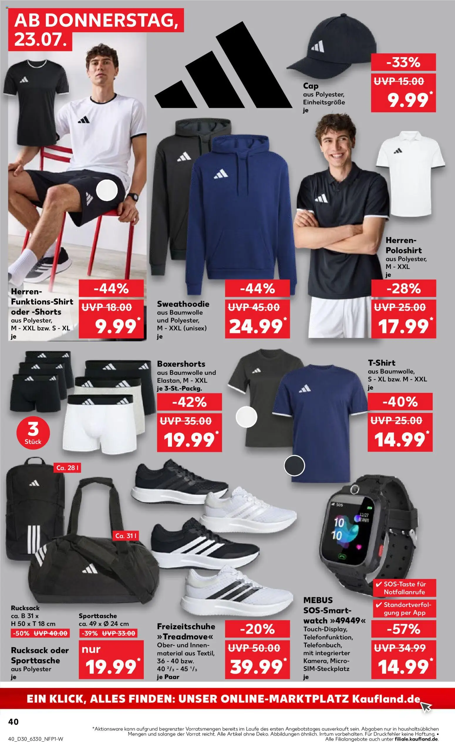 Kaufland Prospekt Kiel – gültig ab 23.07.2026 | Seite: 40 | Produkte: Poloshirt, Rucksack