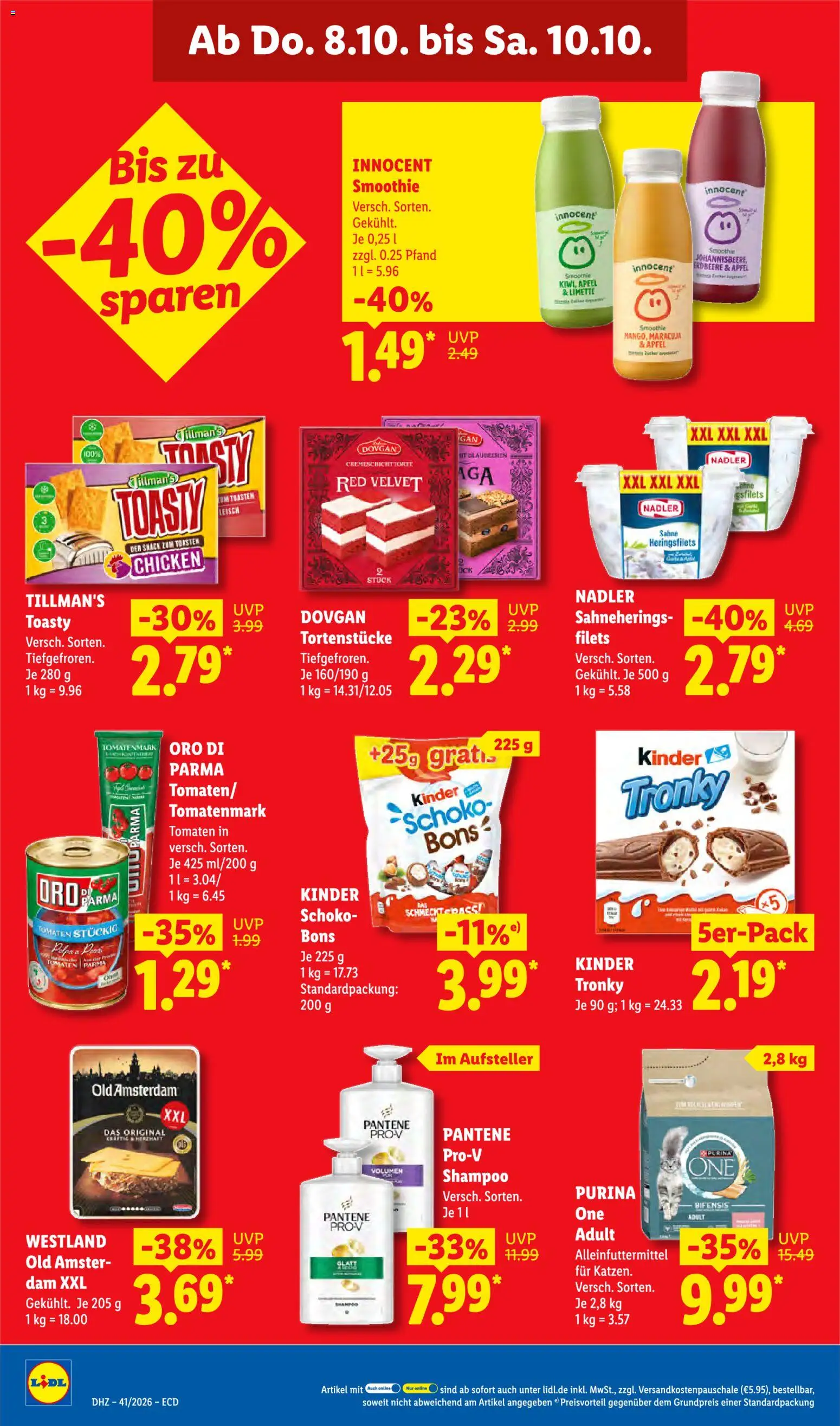 Lidl Německo leták od 05.10.2026 | Strana: 62 | Produkty: Maracuja, Kiwi, Smoothie, Velvet