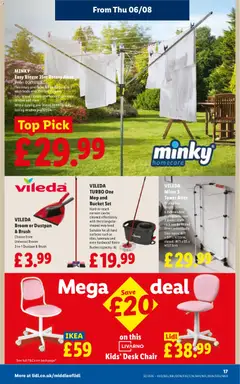Preview of Weekly offers Lidl valid from 06/08/2026 | Page: 21 | Products: Chair, Brush, Mixer