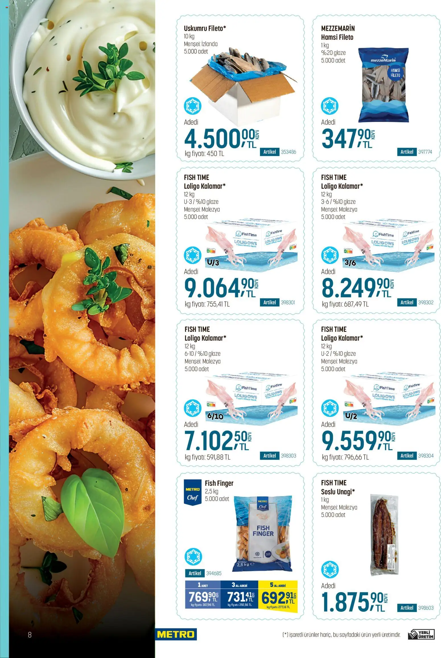 Metro - Balık Restoranları - 21.05.2026 tarihinden itibaren geçerlidir | Sayfa: 8 | Ürünler: Hamsi