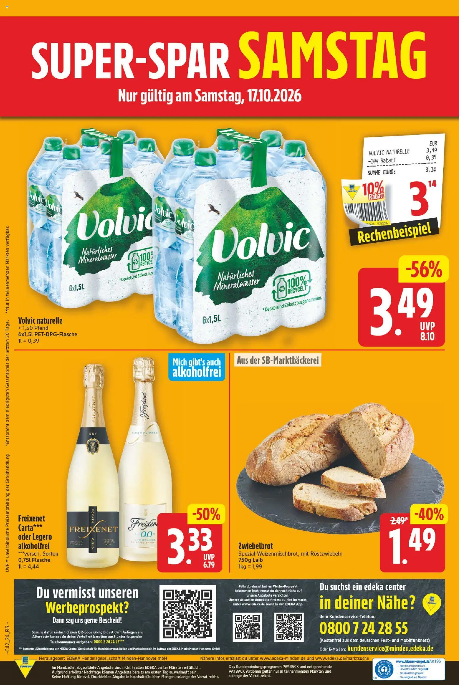 E center Prospekt – gültig ab 12.10.2026 | Seite: 28 | Produkte: Freixenet, Mineralwasser, Volvic
