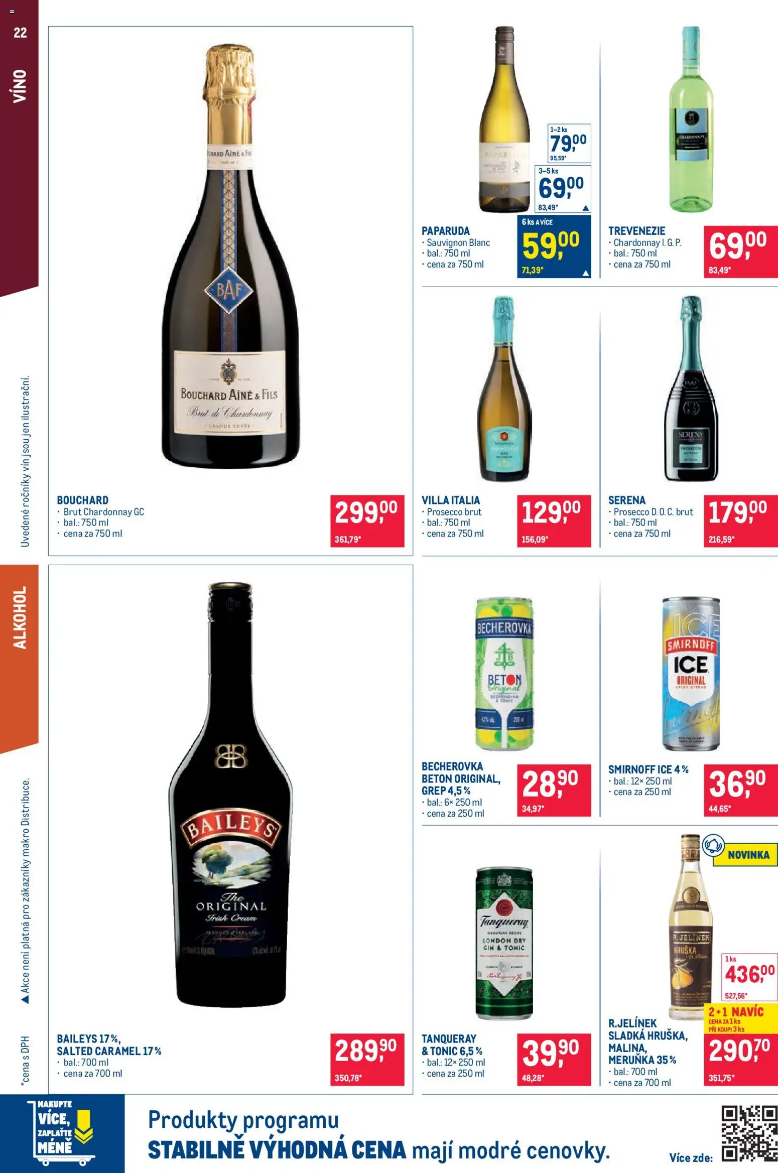 Makro leták - Pro milovníky jídla od 03.06.2026 | Strana: 22 | Produkty: Gin, Grep, Becherovka, Baileys