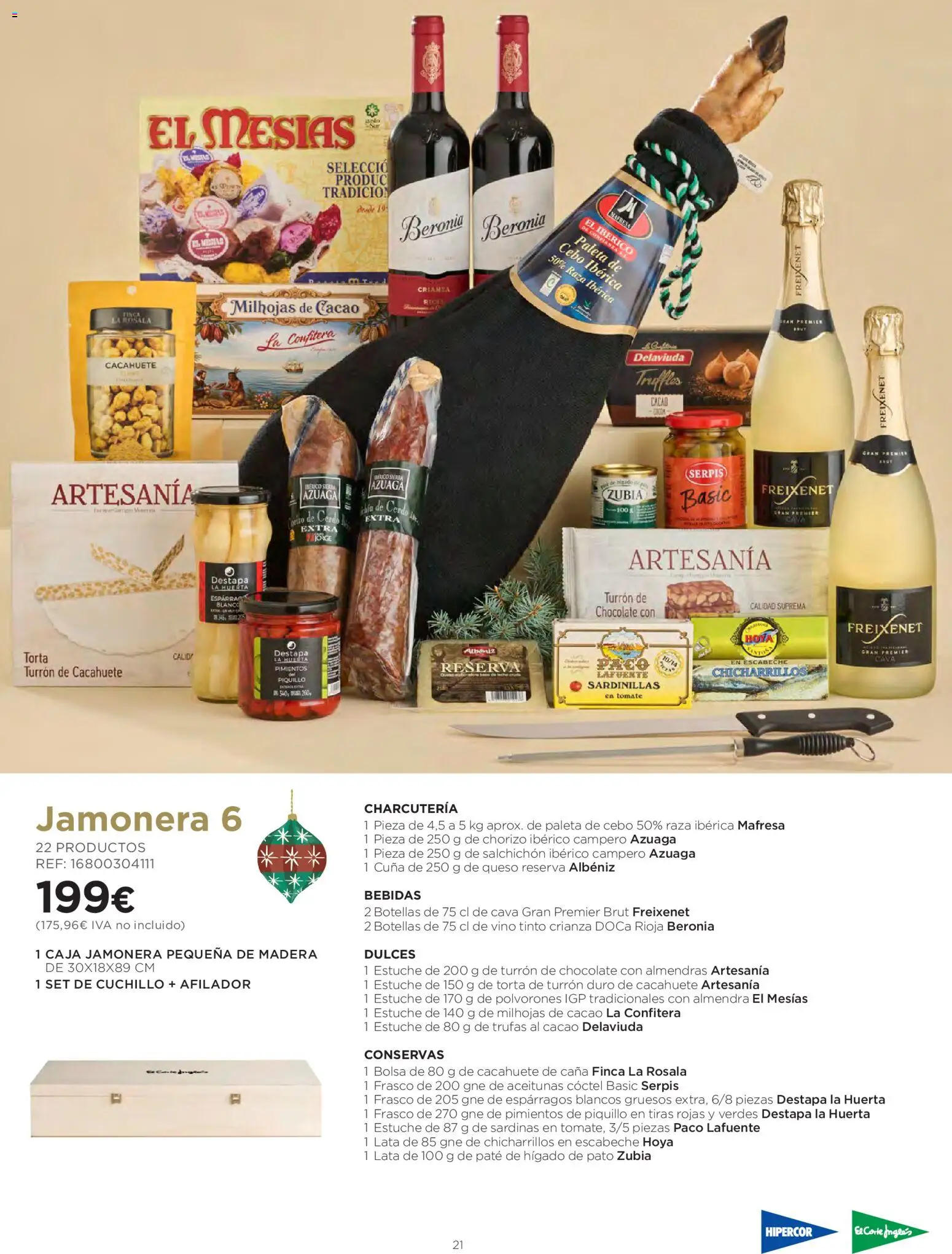 Hipercor - Cestas de Navidad │ válido desde el 08/10/2026 | Página: 21 | Productos: Sardinillas, Tomate, Cerdo, Paté