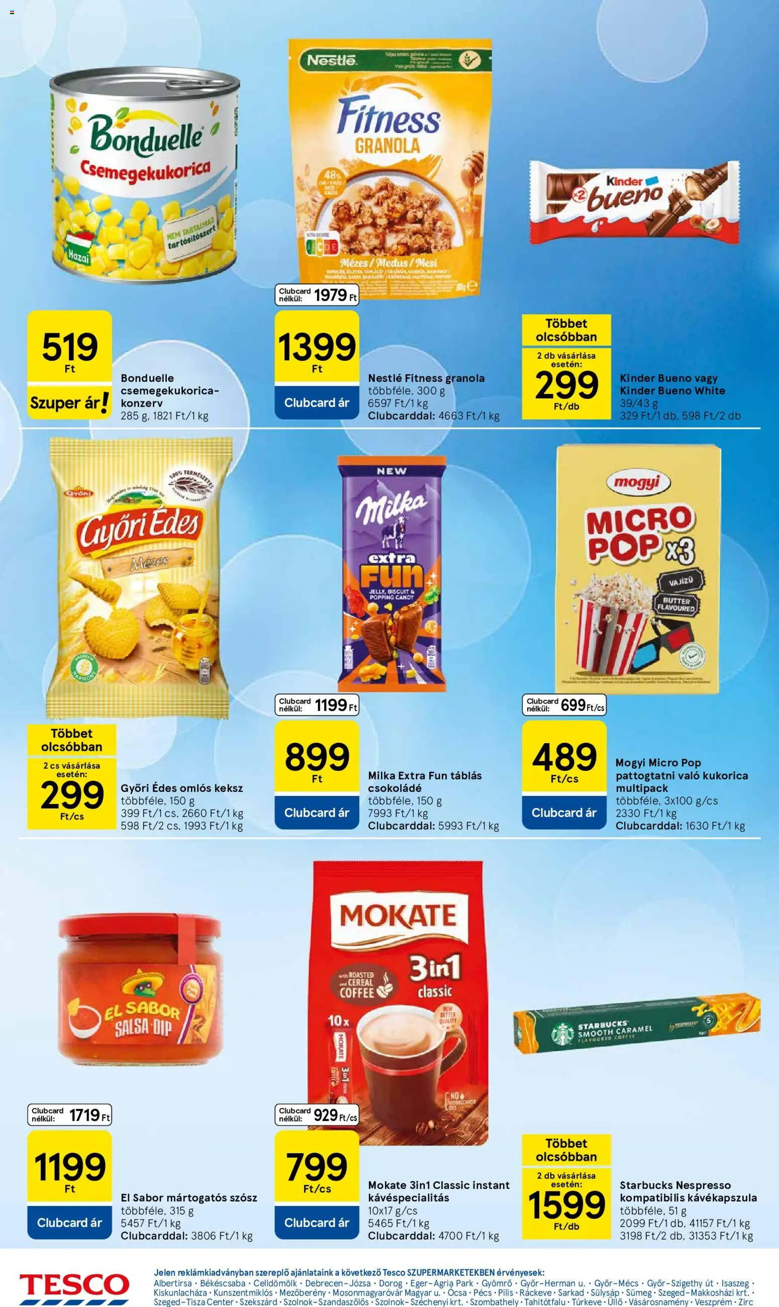 Tesco akciós ujság - amely érvényes a következő dátumtól: 2026.10.15. | Oldal: 6 | Termékek: Milka, Nespresso, Keksz, Bonduelle
