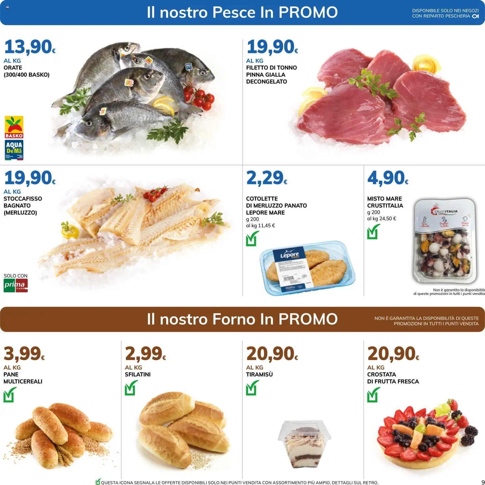 Volantino Basko del 29/09/2026 | Pagina: 9 | Prodotti: Pane, Pesce, Filetto, Tiramisù