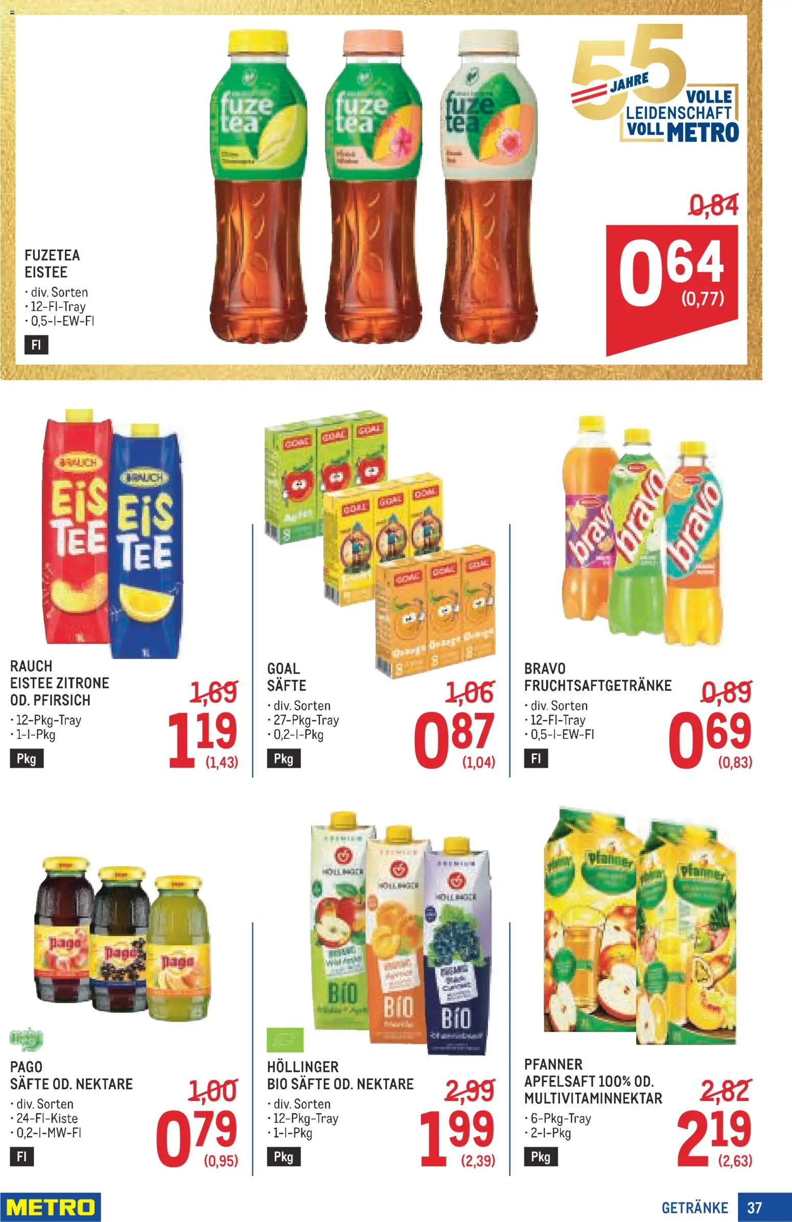 Metro angebote Profi gültig ab 01.10.2026 | Seite: 37 | Produkte: Getränke, Zitrone, Pfirsich, Apfelsaft