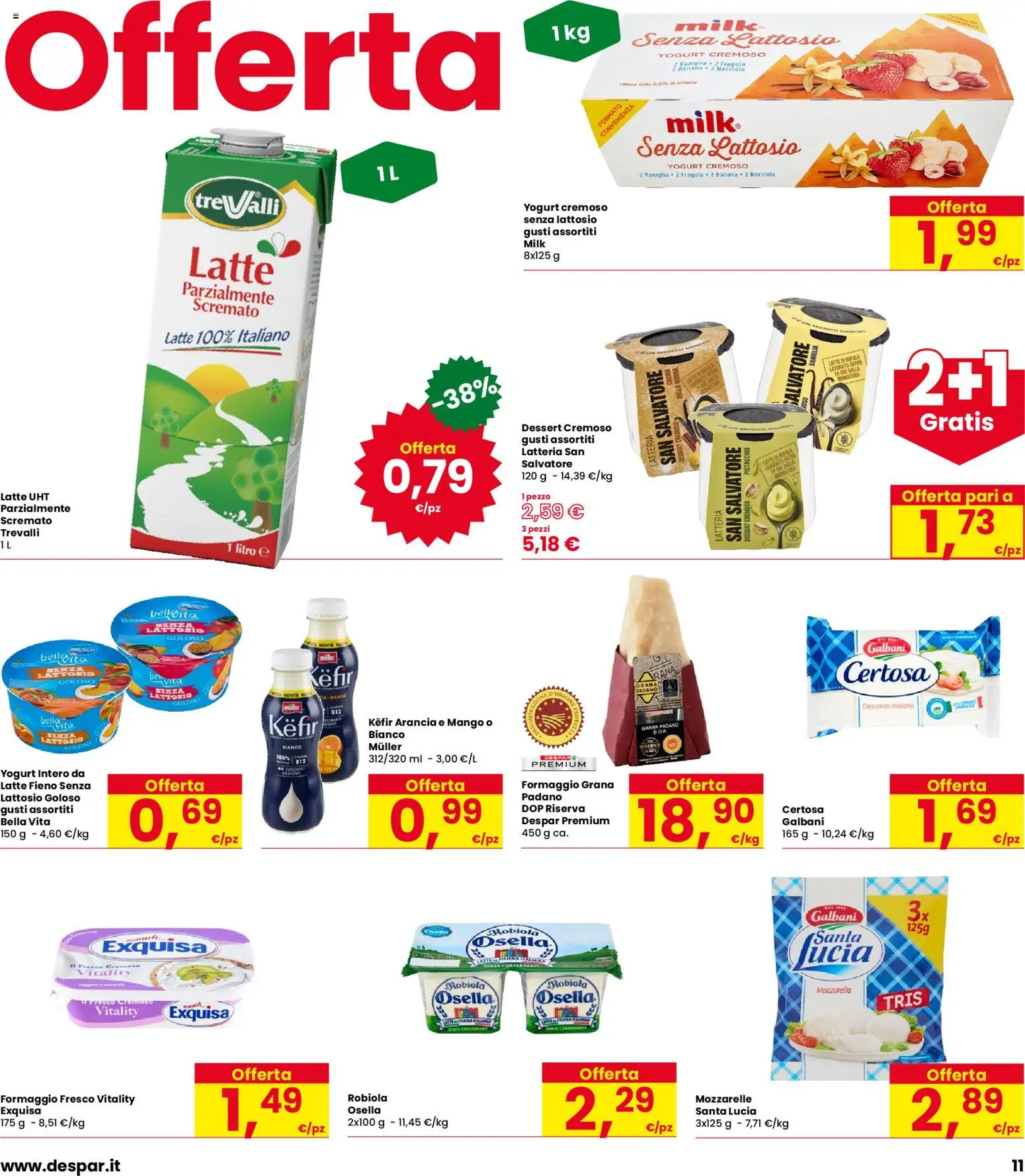 Volantino Interspar del 13/08/2026 | Pagina: 11 | Prodotti: Pistacchio, Arancia, Crescenza, Yogurt cremoso