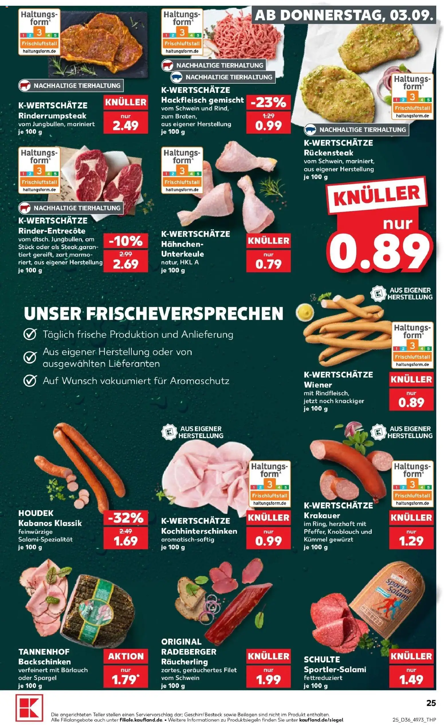 Prospekt Kaufland ab 03.09.2026 » Angebote Online zum Blättern | Seite: 25 | Produkte: Spargel, Knoblauch, Salami, Rindfleisch