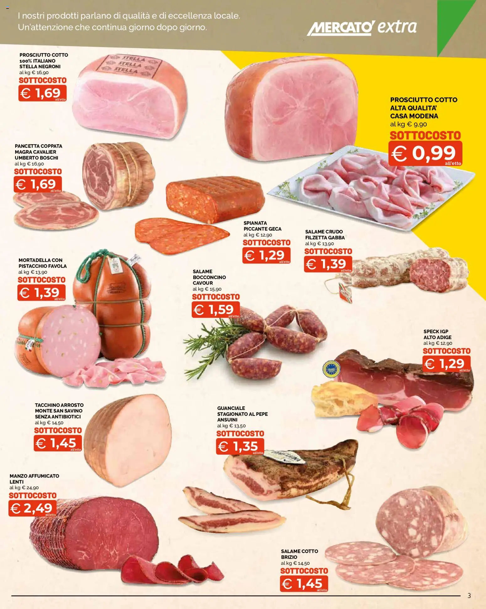 Volantino Mercatò del 09/07/2026 | Pagina: 3 | Prodotti: Salame, Manzo, Pepe, Mortadella