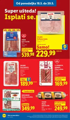 S LJUBAVLJU, DOMAĆE Pikant salama, Narezana, 100 g - pregled Lidl kataloga - važi od 14.05.2026 | Strana: 92