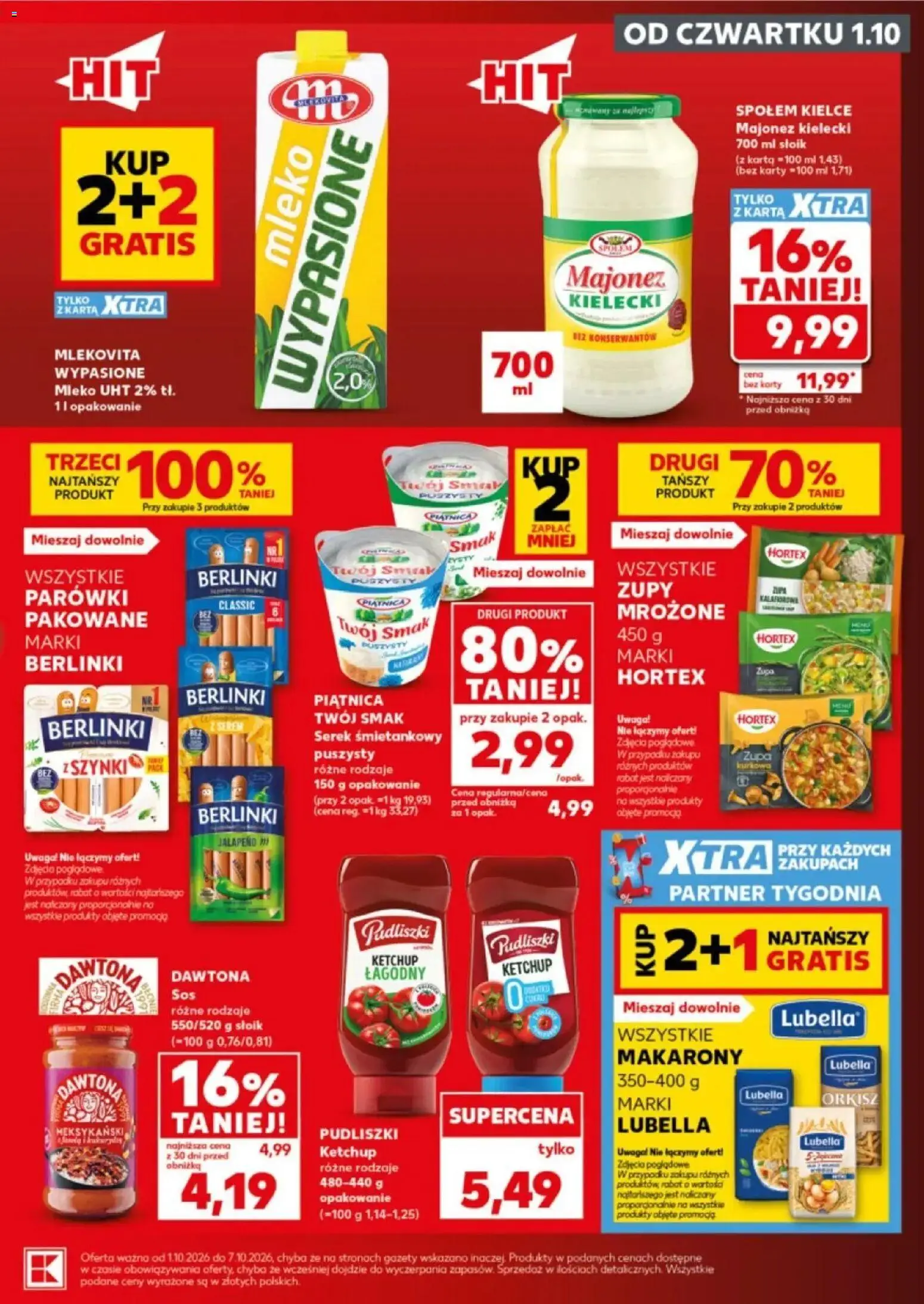 Kaufland gazetka - Mocny start od 05.10.2026 - od jutra PDF | Strona: 9 | Produkty: Serek, Mleko, Mleko UHT, Majonez Kielecki