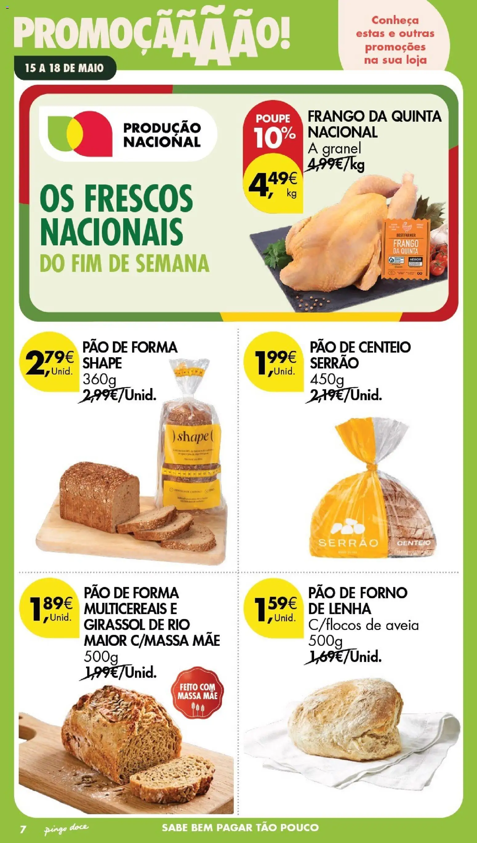 Pingo Doce Poupe este Fim de Semana │ válido de 15.05.2026 | Página: 6 | Produtos: Aveia, Pão de forma, Forno, Frango