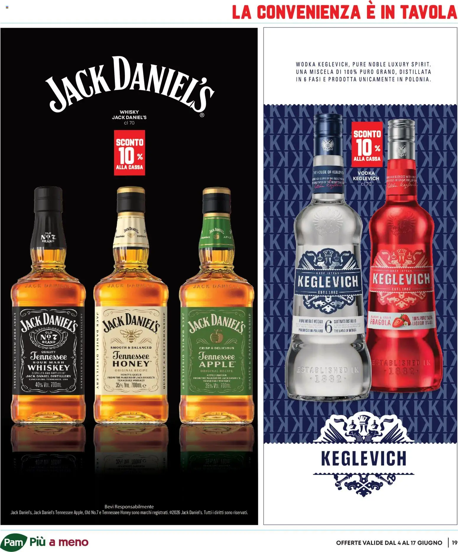 Volantino Panorama del 04.06.2026 | Pagina: 19 | Prodotti: Vodka, Whisky, The
