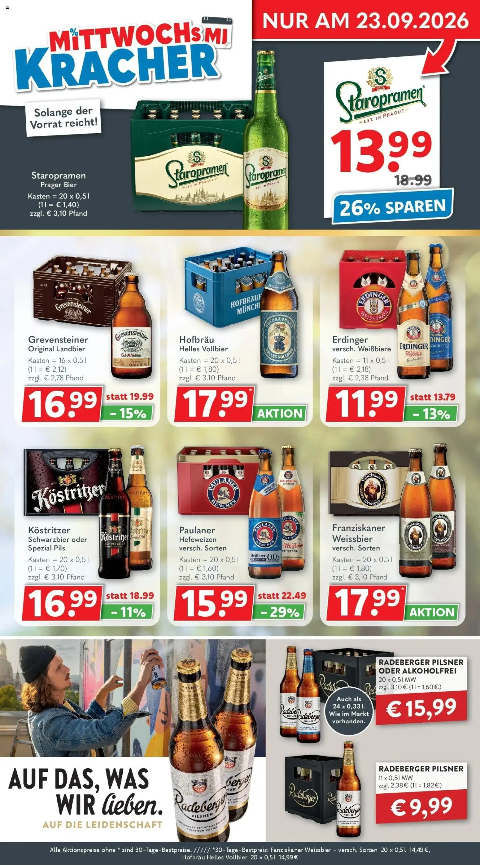 Getränkeland Prospekt Neustrelitz (ab 14.09.2026) zum Blättern | Seite: 3 | Produkte: Kostritzer, Bier, Weißbier, Pils