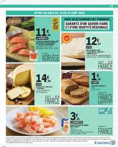 E.Leclerc - Prévisualisation de E.Leclerc catalogue Depenser moins valide à partir de 18/08/2026 | Page: 15 | Produits: Brie de Meaux, Poissonnerie, Pain, Saumon
