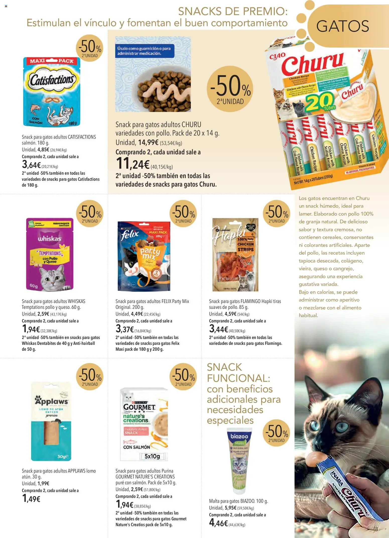 El Corte Inglés Mascota │ válido desde el 01/10/2026 | Página: 13 | Productos: Puré, Snacks, Atún, Pollo