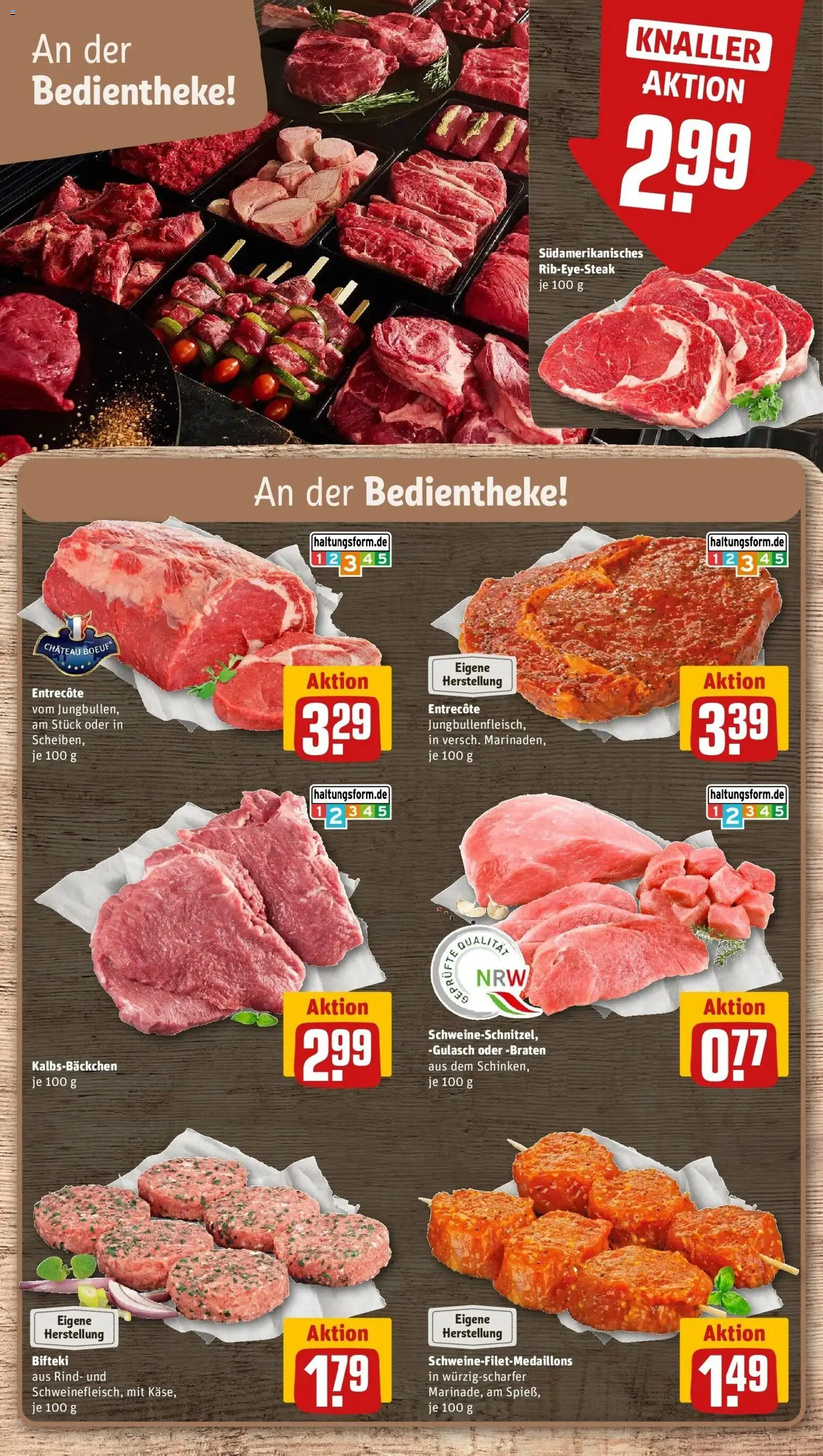 REWE Prospekt ab 24.08.2026 zum Blättern » Angebote | Seite: 8 | Produkte: Entrecote, Gulasch