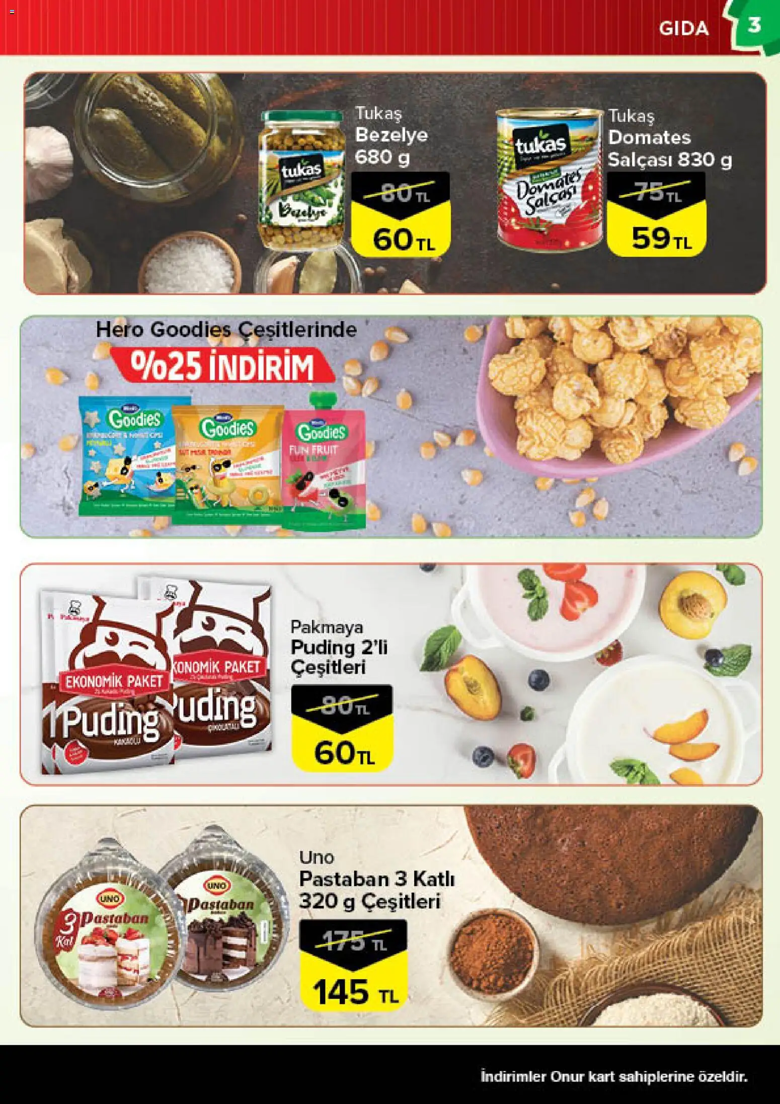 Onur Market Katalog - 27 Ekim 2026 tarihinden itibaren geçerlidir | Sayfa: 3 | Ürünler: Domates, Bezelye