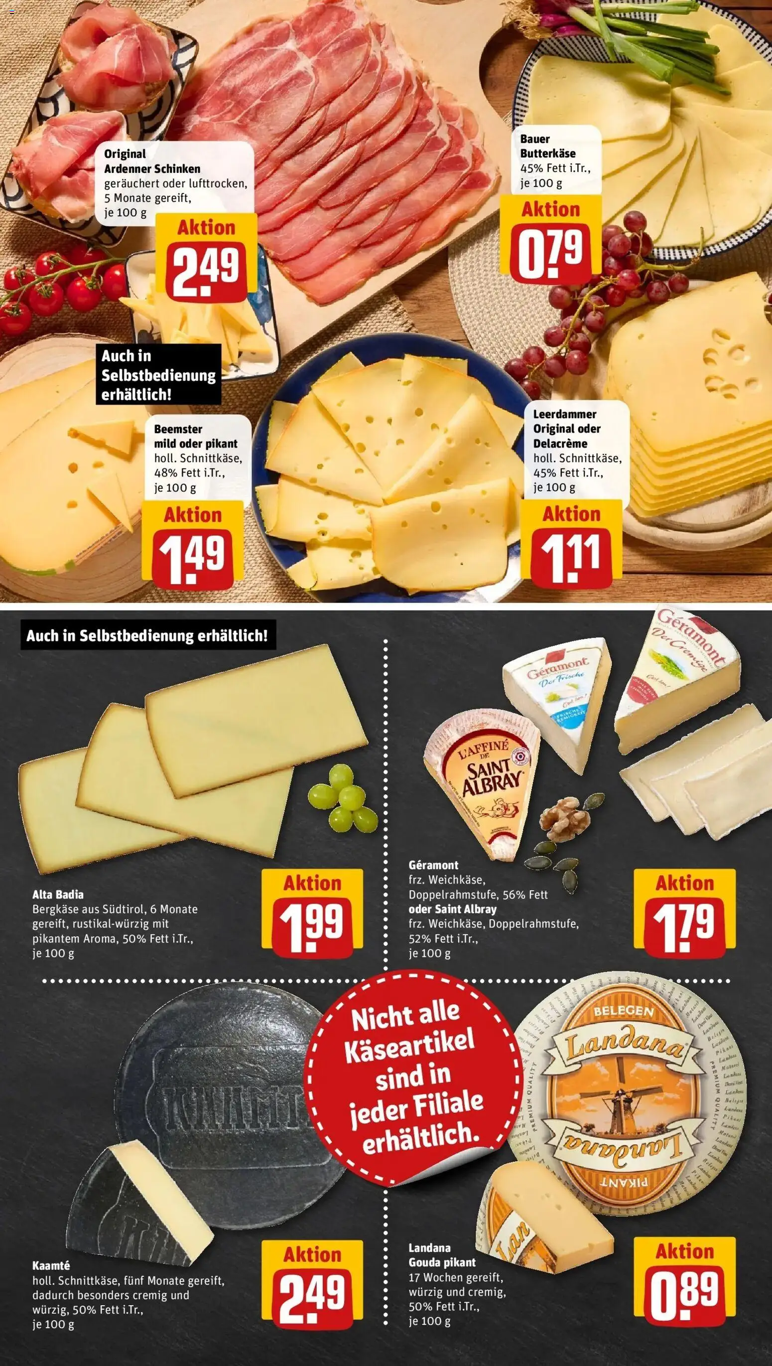Rewe Prospekt Bottrop – gültig ab 27.07.2026 | Seite: 9 | Produkte: Geramont, Gouda, Leerdammer, Schinken