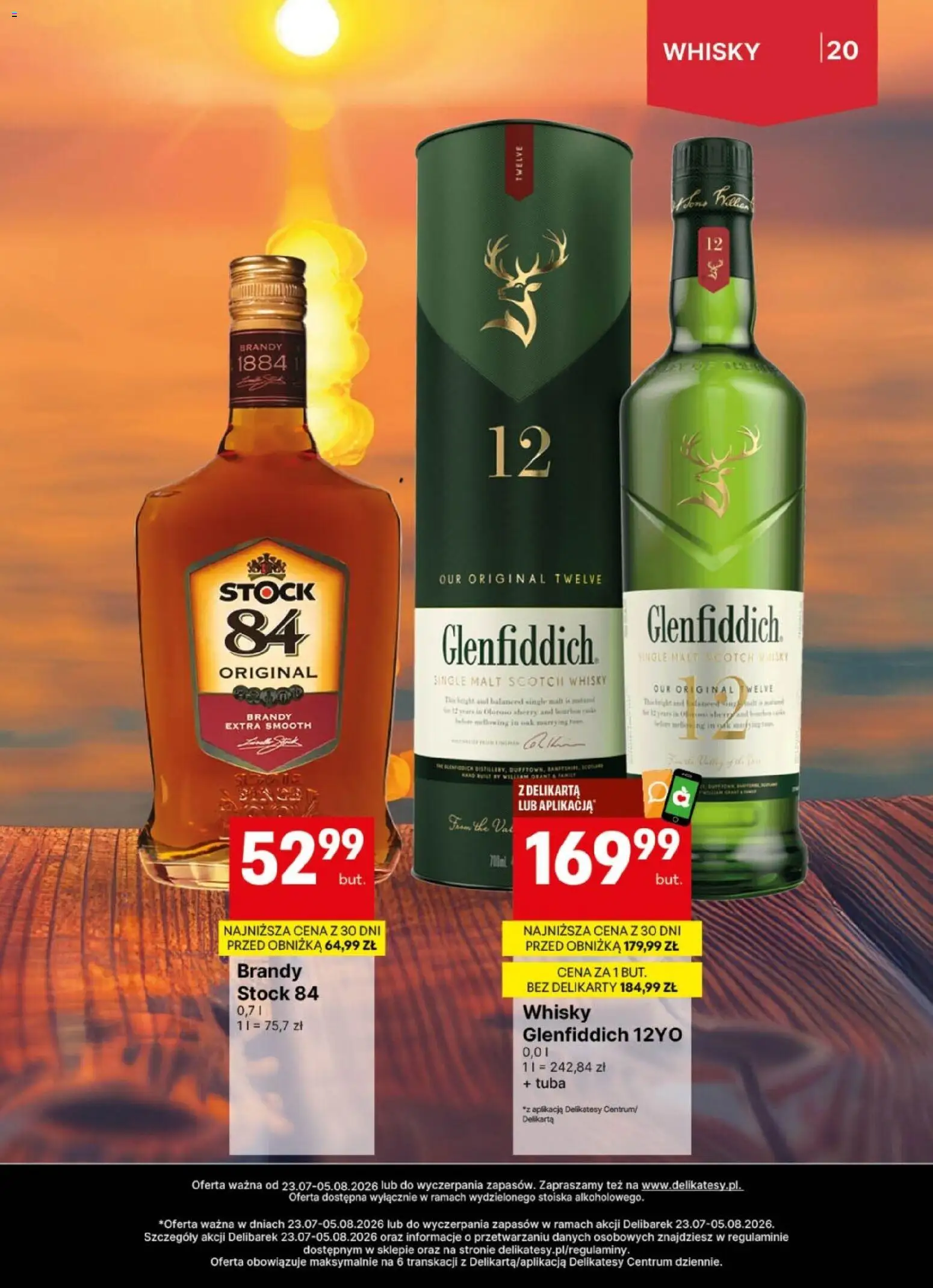 Delikatesy Centrum gazetka - DeliBarek od 23.07.2026 | Strona: 20 | Produkty: Delikatesy, Whisky