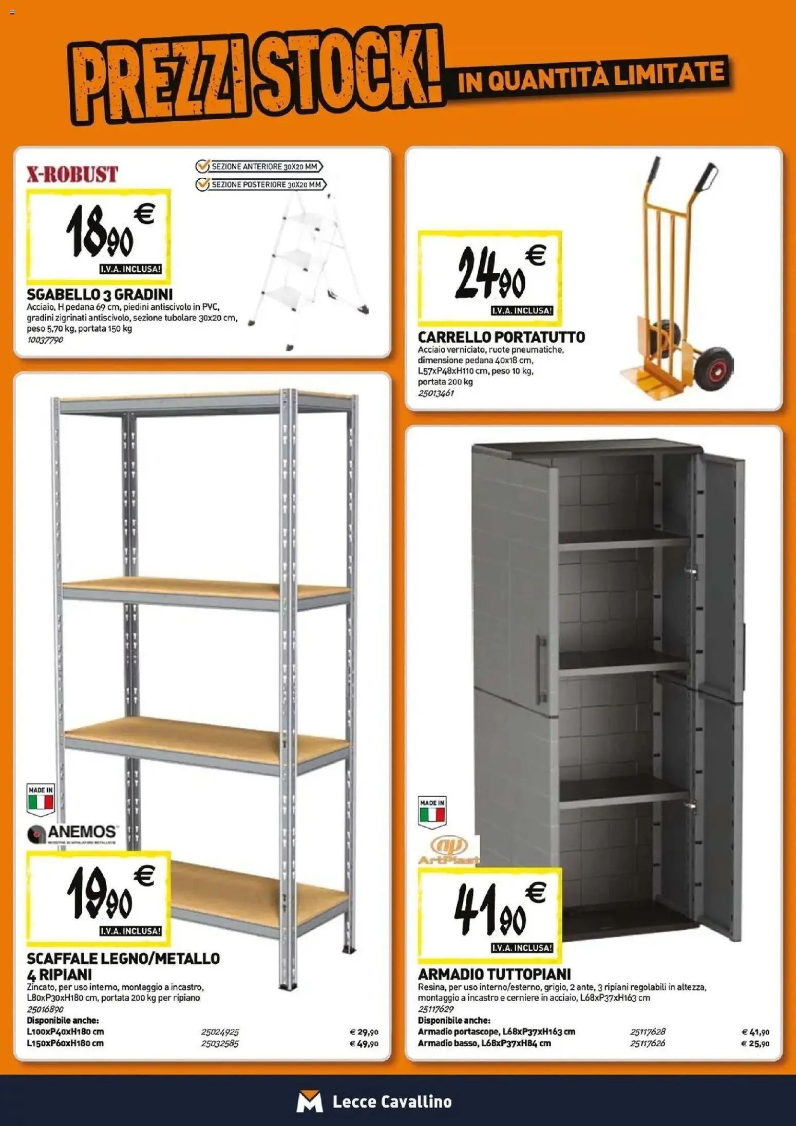 Nuovo TECNOMAT catalogo Cavallino dal 27/08/2026 > offerte anteprima 🛍️ | Pagina: 16 | Prodotti: Ripiano, Carrello, Sgabello, Armadio