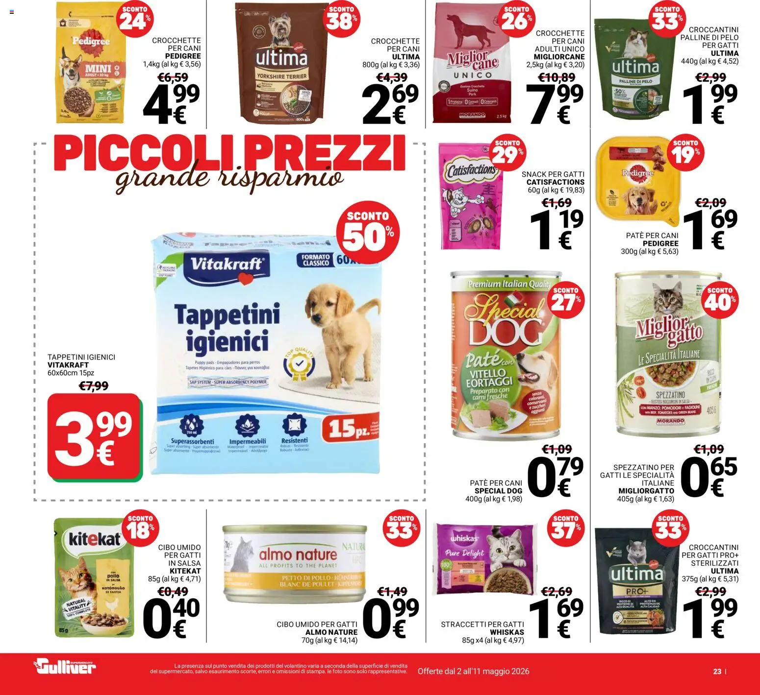 Volantino Gulliver del 02.05.2026 | Pagina: 23 | Prodotti: Salsa, Pomodori, Crocchette, Fagiolini
