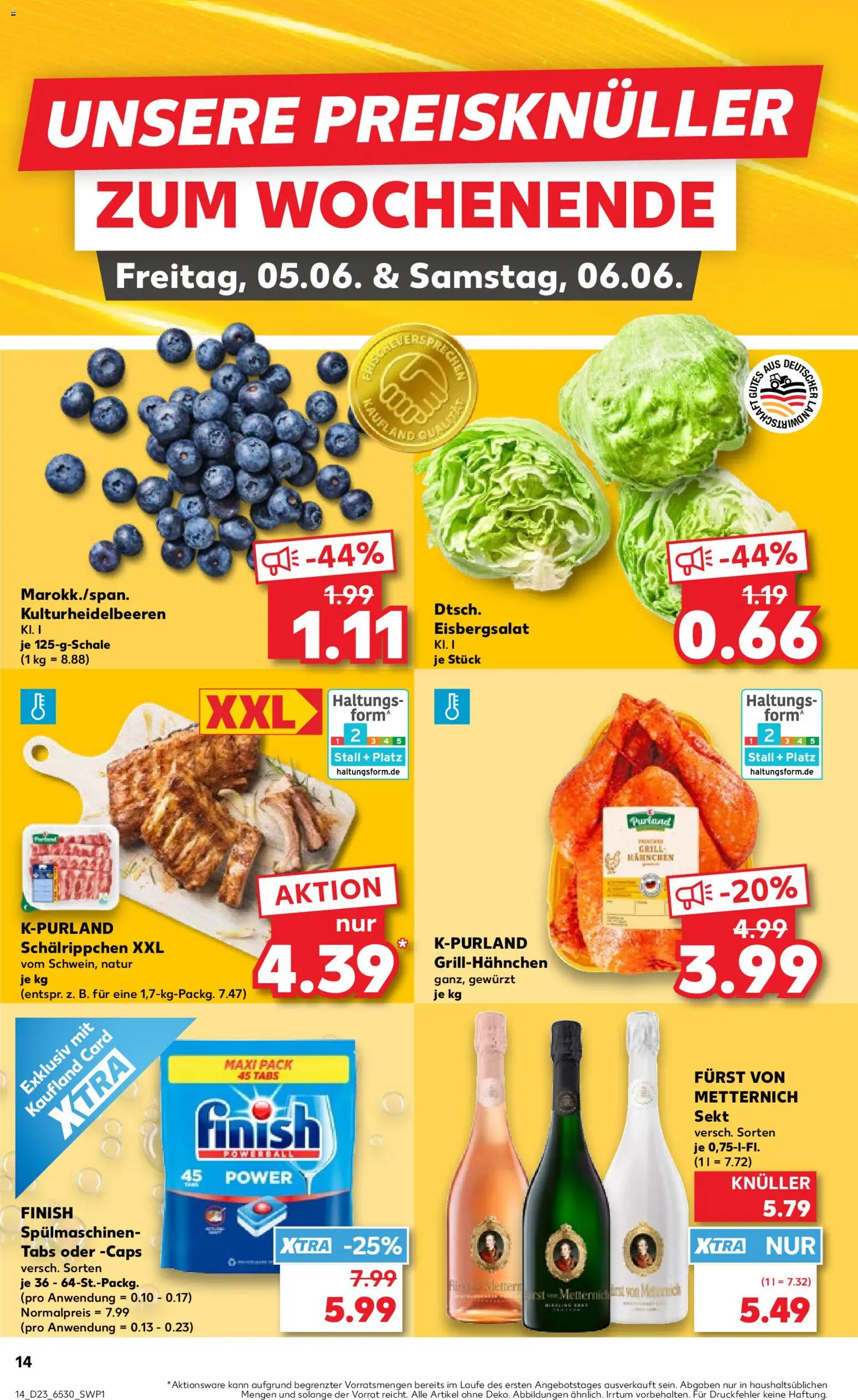 Kaufland Prospekt – gültig ab 04.06.2026 | Seite: 14 | Produkte: Grill, Furst von metternich, Spulmaschinen tabs, Eisbergsalat