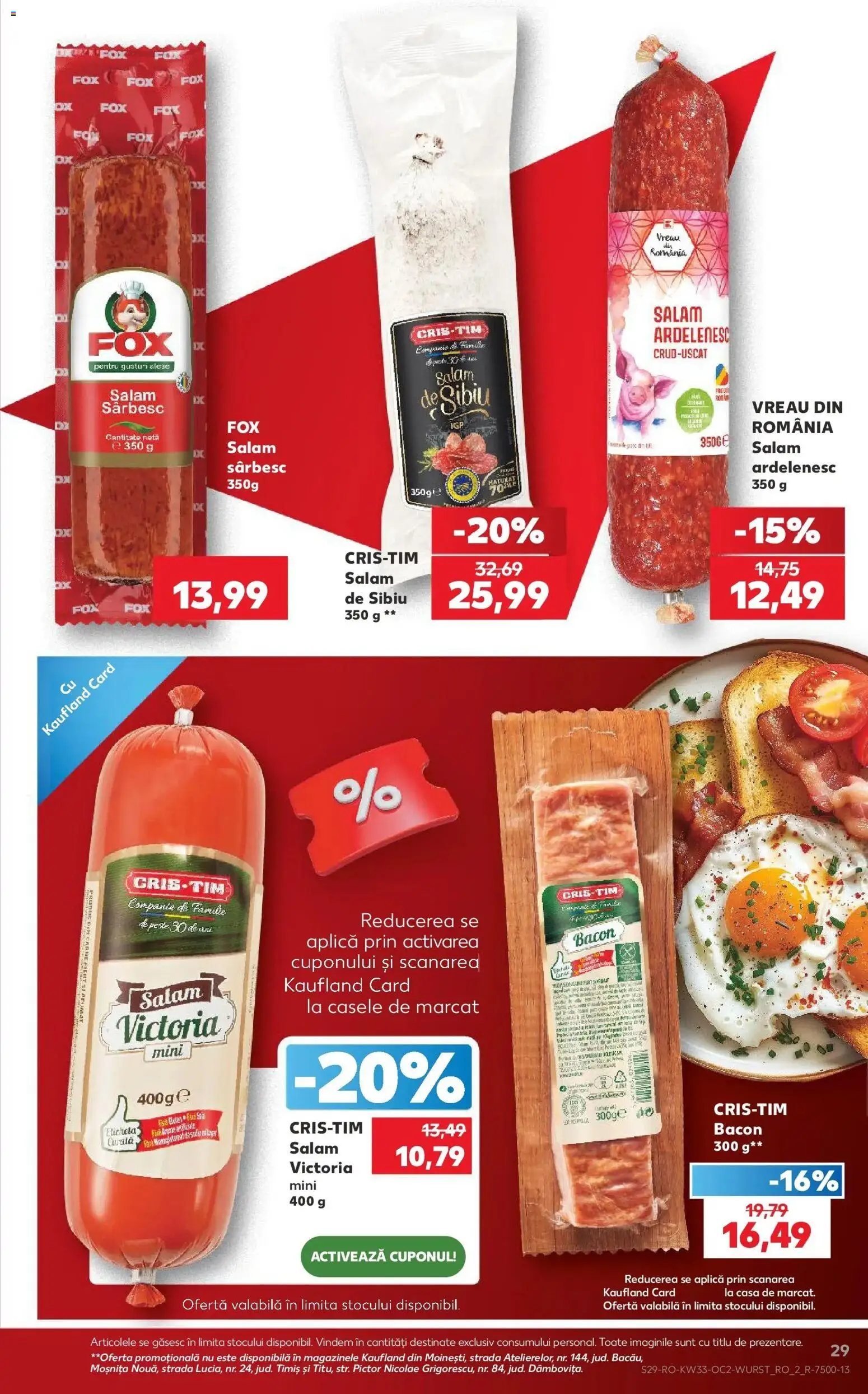 Kaufland Viseu de Sus 12.08.2026 - Revista si Oferta | Pagină: 29 | Produse: Aplică, Bacon, Salam