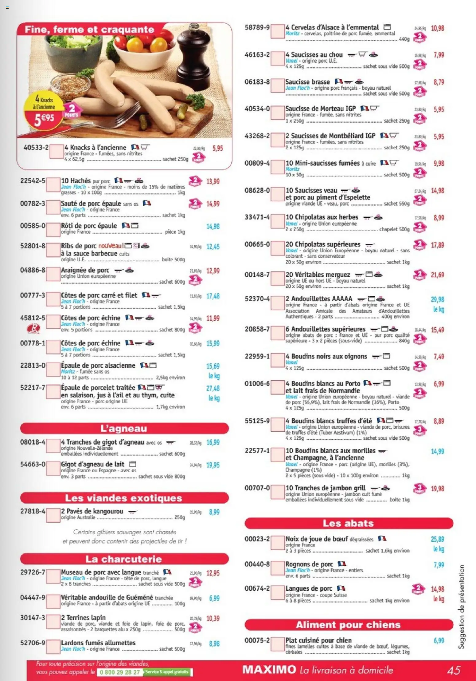 {H1} | Page: 45 | Produits: Lapin, Emmental, Champagne, Piment d'espelette