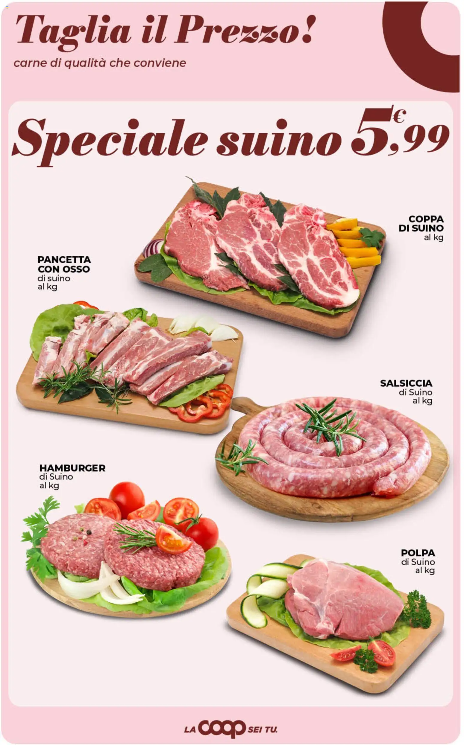 Volantino COOP del 29.05.2026 | Pagina: 18 | Prodotti: Pancetta, Suino, Salsiccia, Hamburger