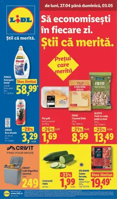 Ofertele Lidl valabile de la 27.04.2026