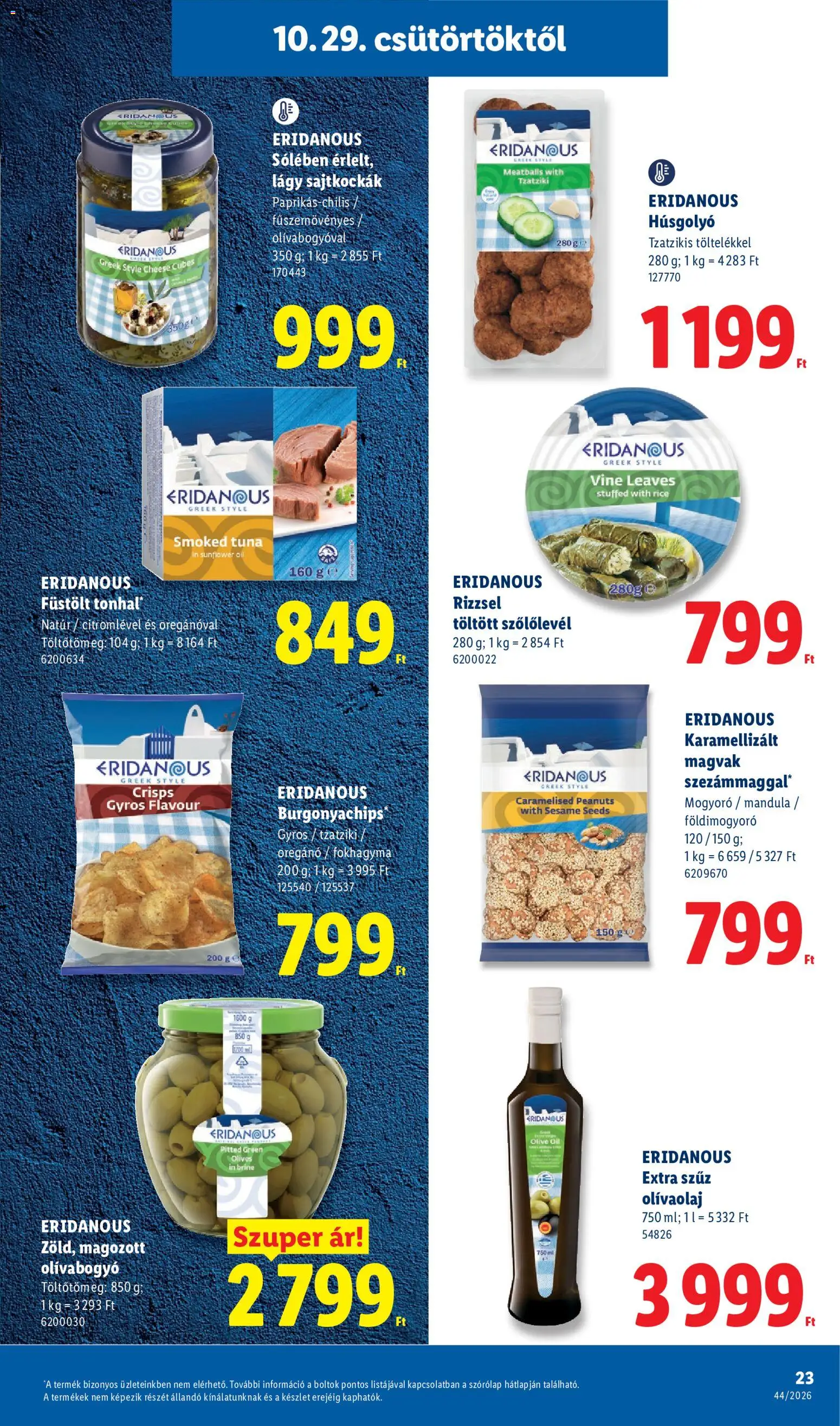 Lidl akciós ujság - amely érvényes a következő dátumtól: 2026.10.29. | Oldal: 23