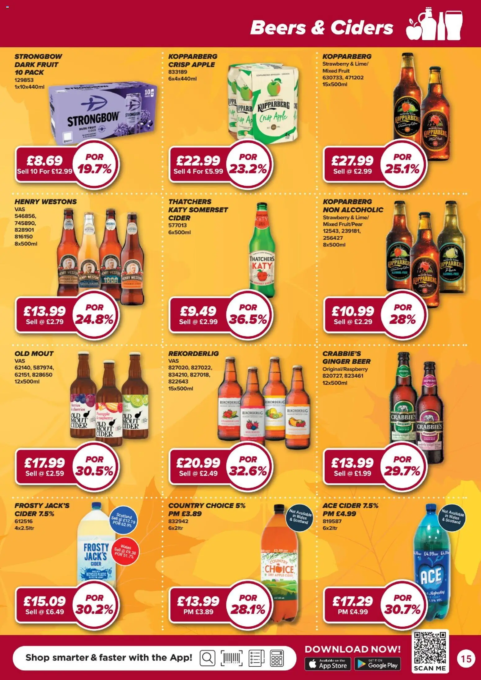 {H1} | Page: 15 | Products: Strongbow, Cider, Ginger, Apple cider