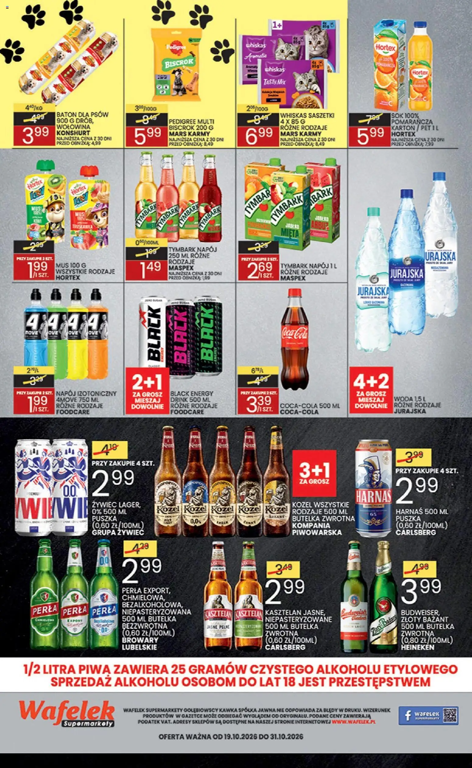 Wafelek gazetka od 19.10.2026 | Strona: 8 | Produkty: Arbuz, Whiskas saszetki, Whiskas, Harnaś